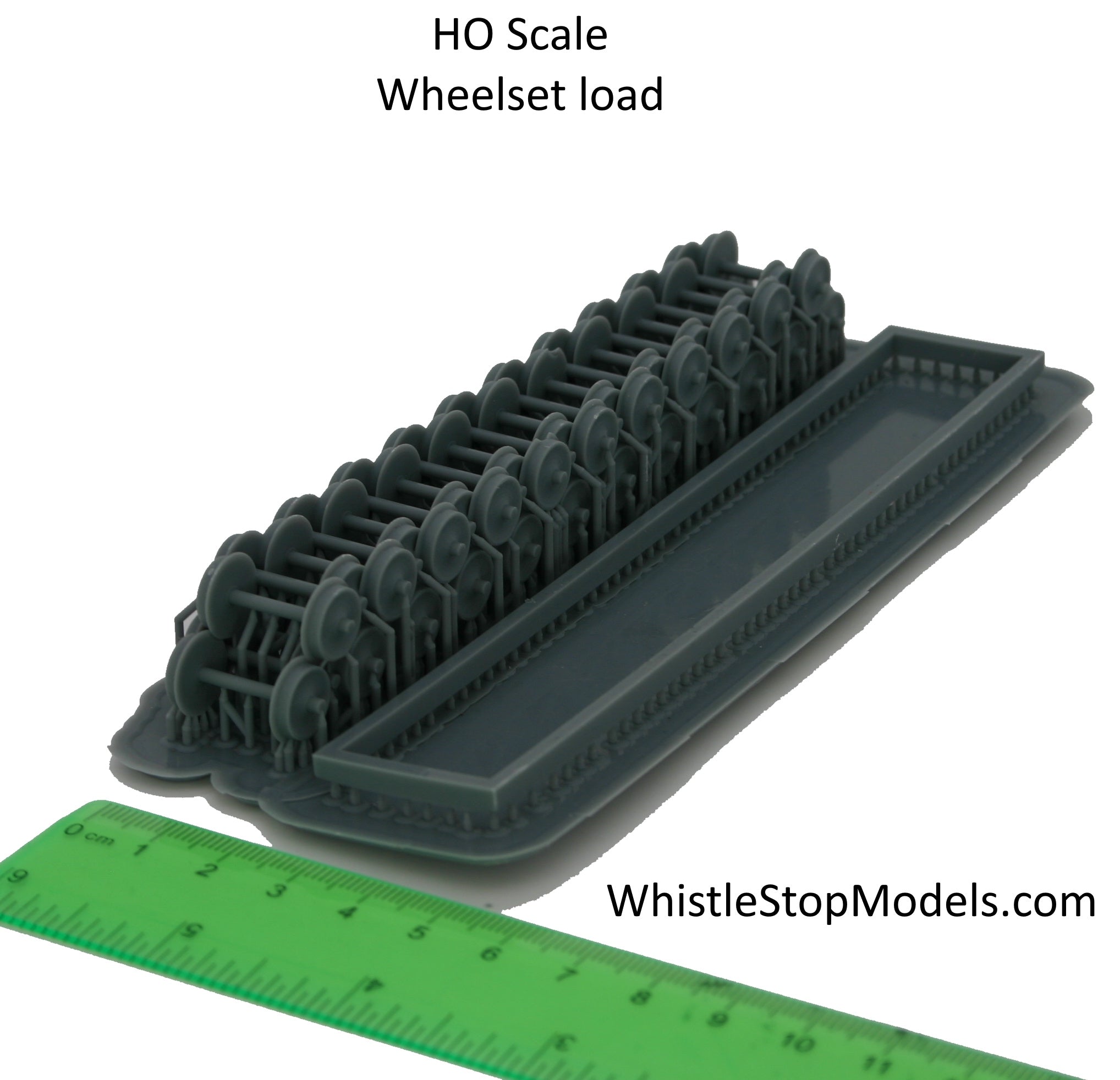 Whistle Stop Models HO9009 HO Scale Wheelset Flat Car Load, 3D Printed, Highly Detailed
