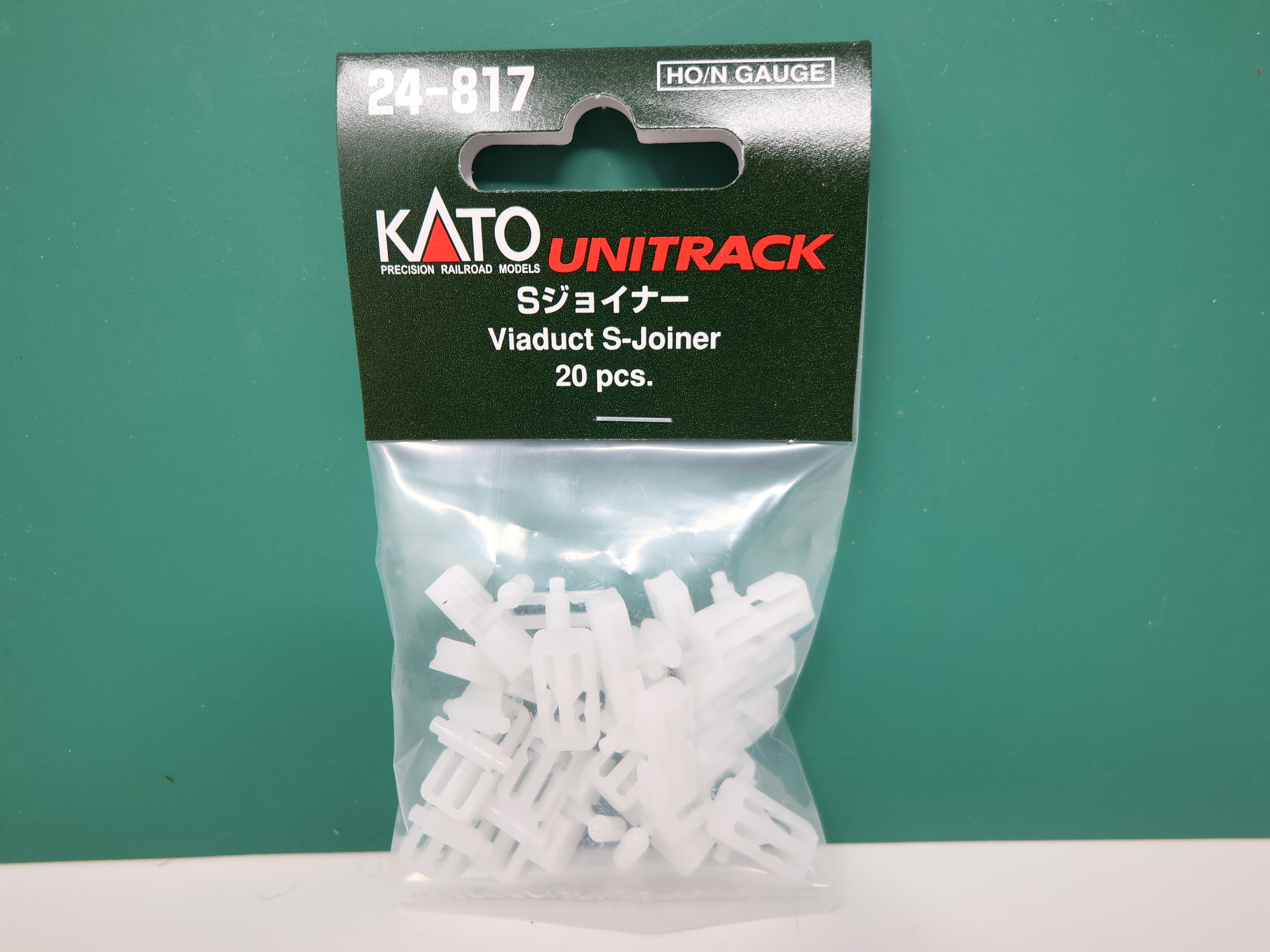 KATO 24-817 MULTI Scale, Unitrack Viaduct S-Joiner, (20 pcs, HO & N Scale)