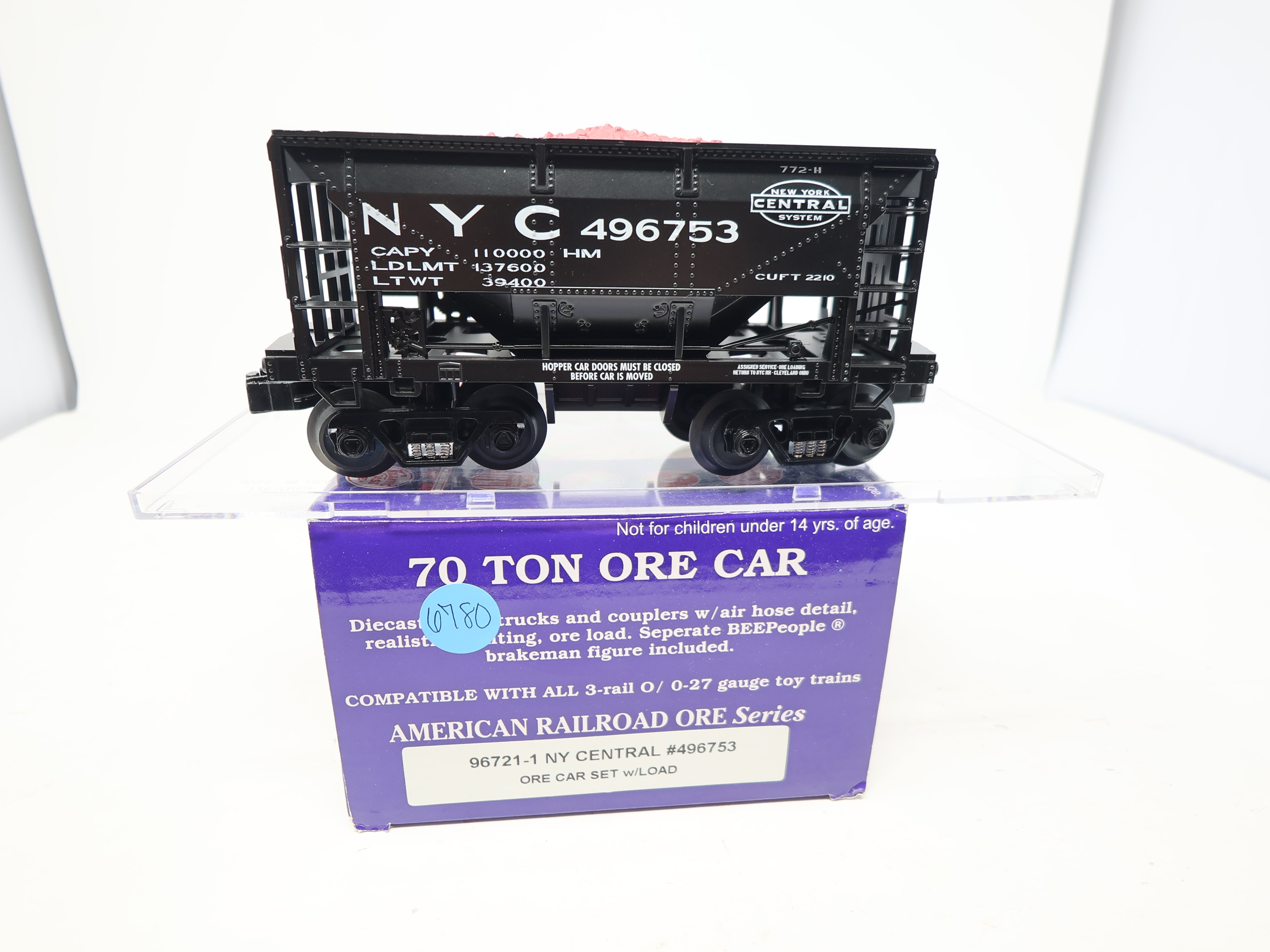 USED RMT 96721-1 O, Ore Car w/ Load, New York Central NYC #496753