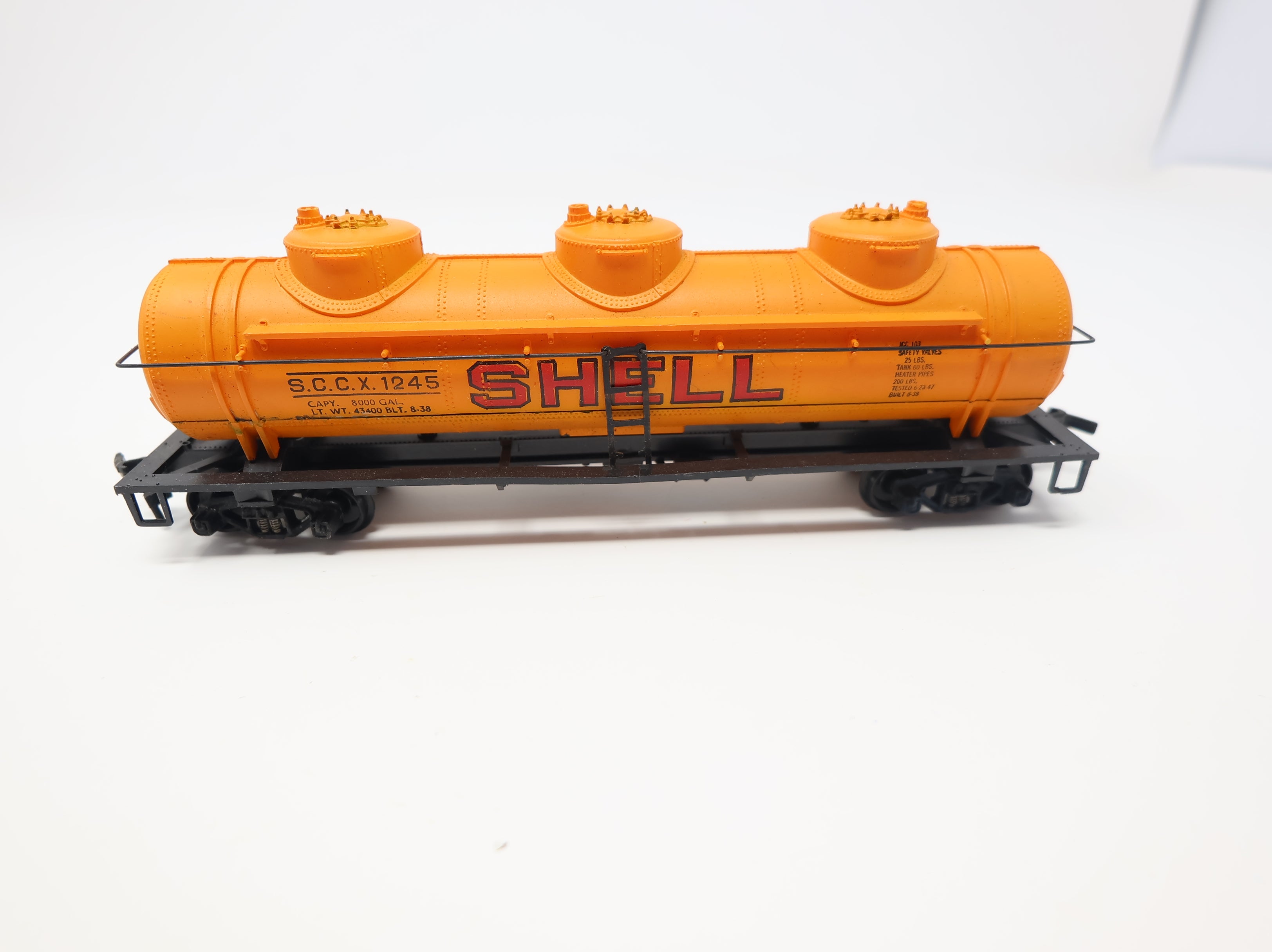 USED HOTCO HO Scale Triple Dome Tank Car Shell SCCX #1245