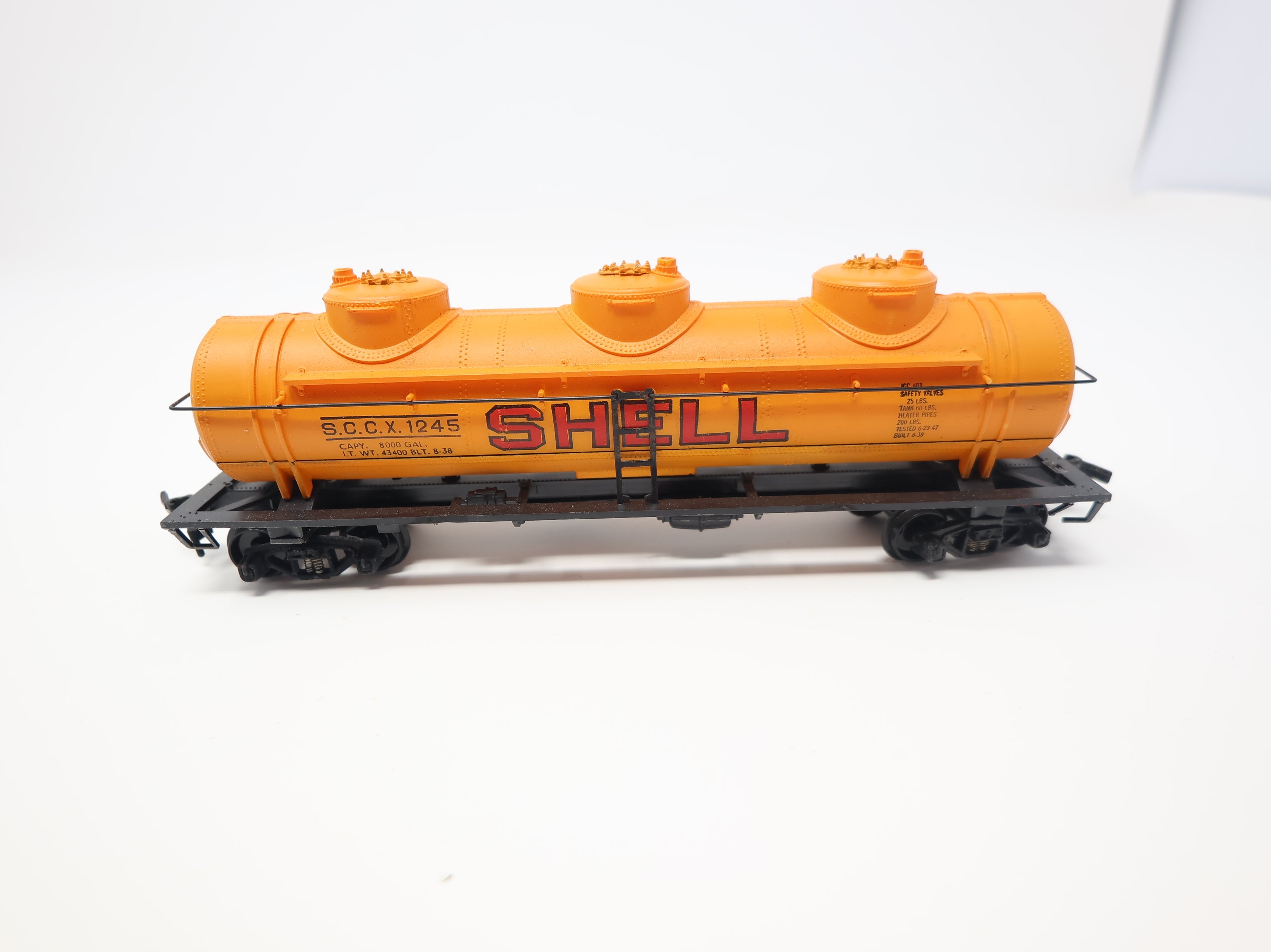 USED HOTCO HO Scale Triple Dome Tank Car Shell SCCX #1245