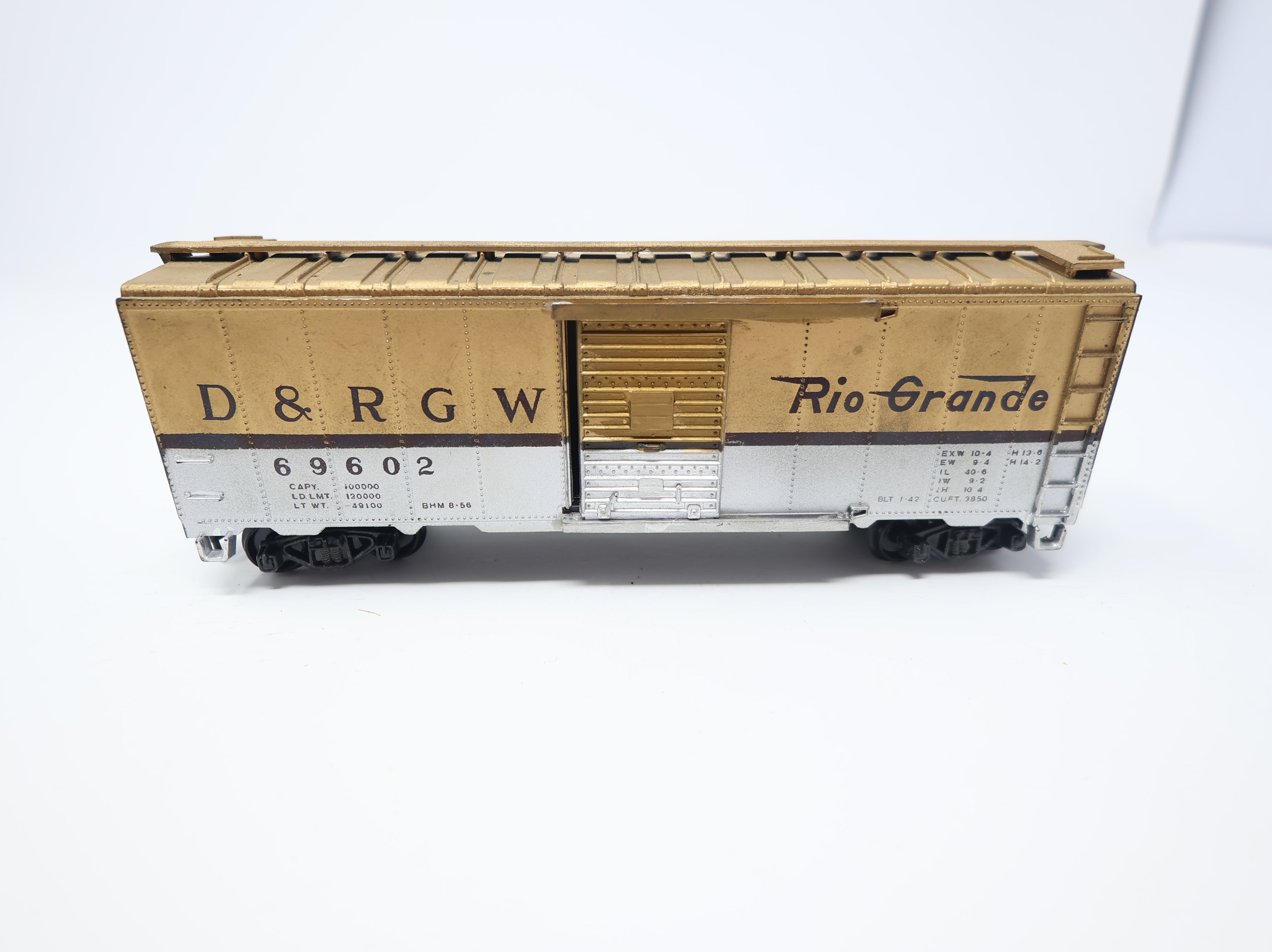 USED HOTCO HO Scale 40' Steel Box Car Rio Grande D&RGW #69602