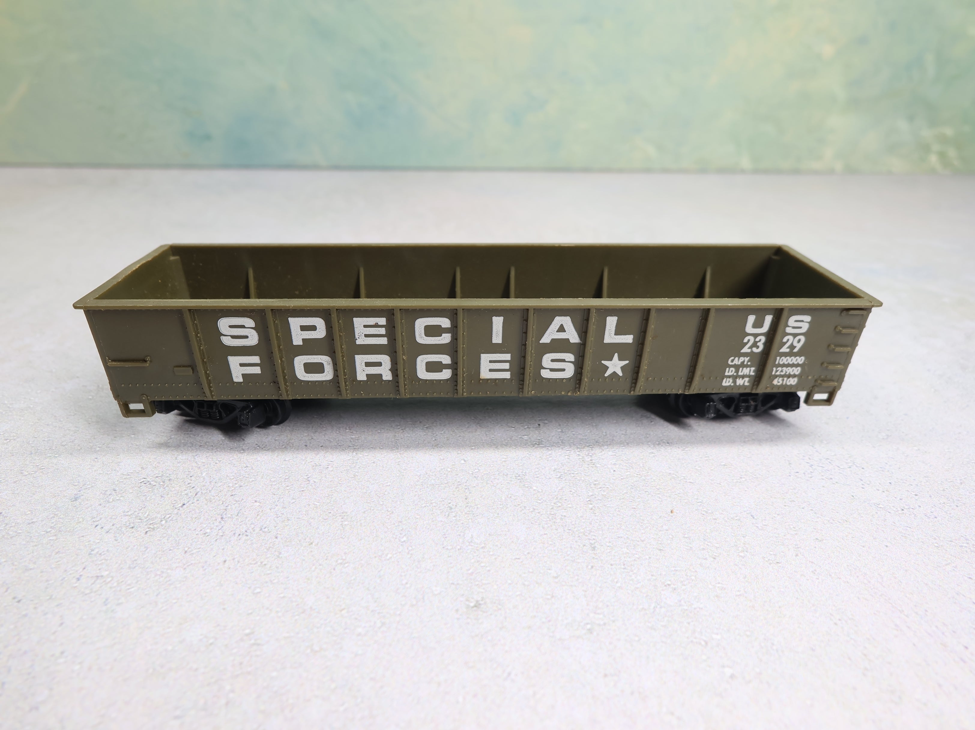 USED Tyco HO Scale Gondola Special Forces US #2329