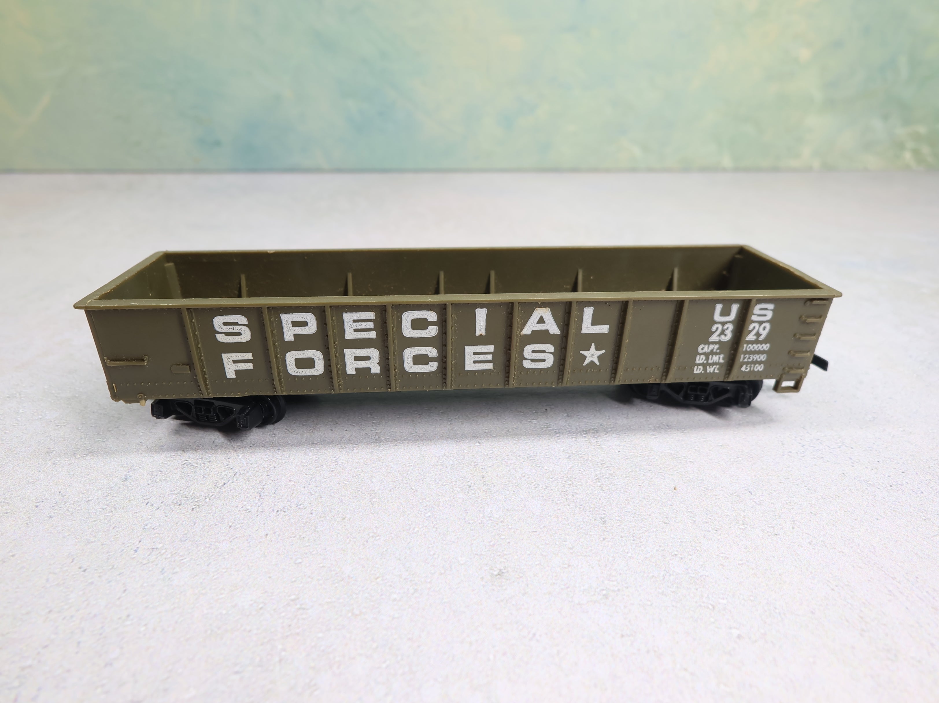 USED Tyco HO Scale Gondola Special Forces US #2329