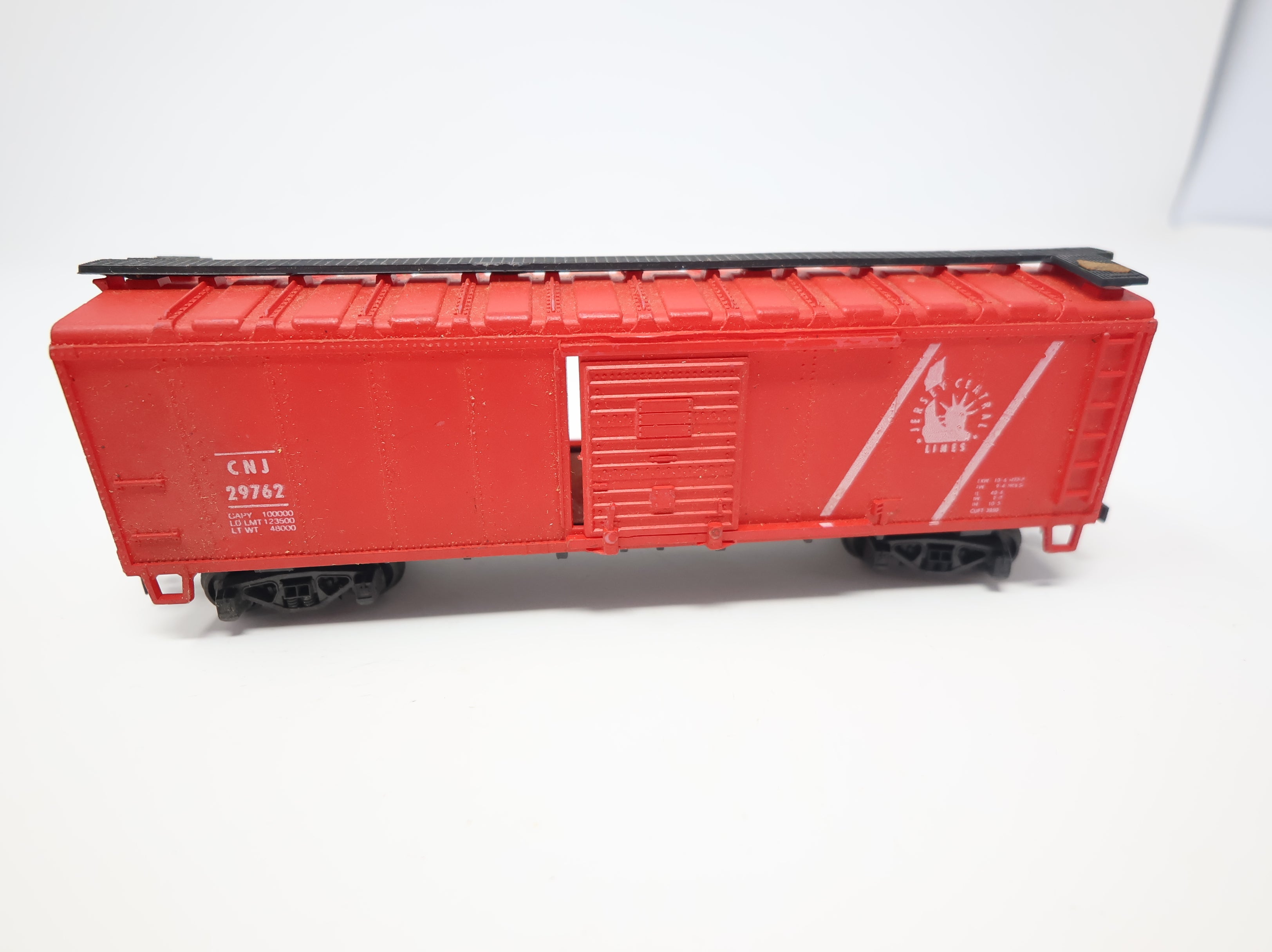 USED ROCO HO Scale 40' Steel Box Car Jersey Central CNJ #29762 Missing Door
