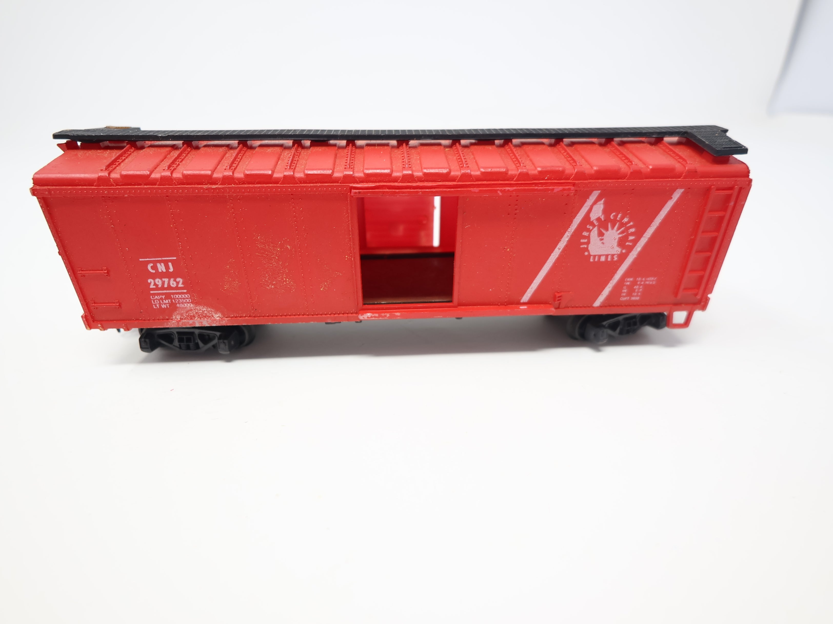 USED ROCO HO Scale 40' Steel Box Car Jersey Central CNJ #29762 Missing Door