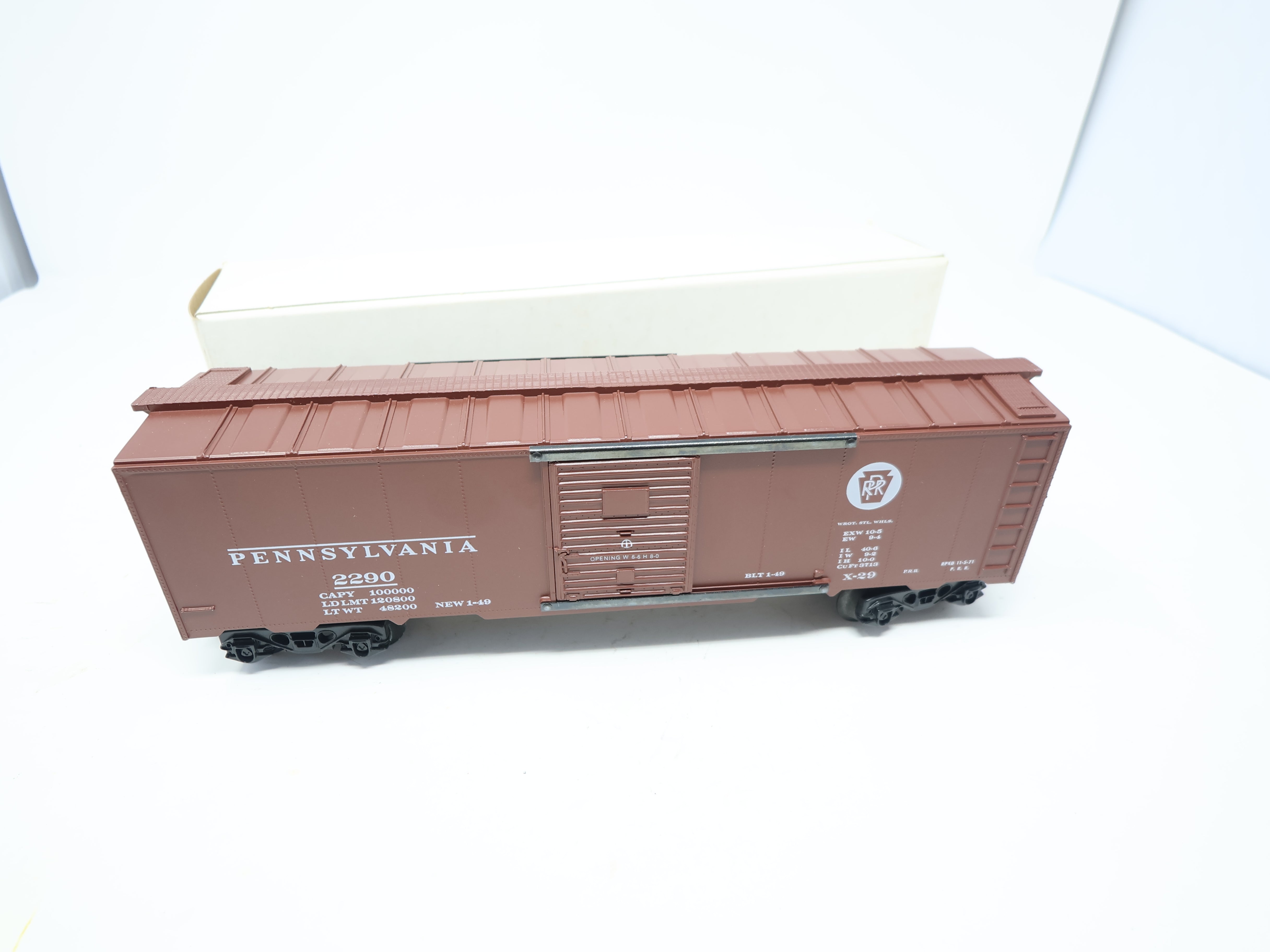 USED O, Box Car, Pennsylvania PRR #2290, Franks Roundhouse Custom Painted Car