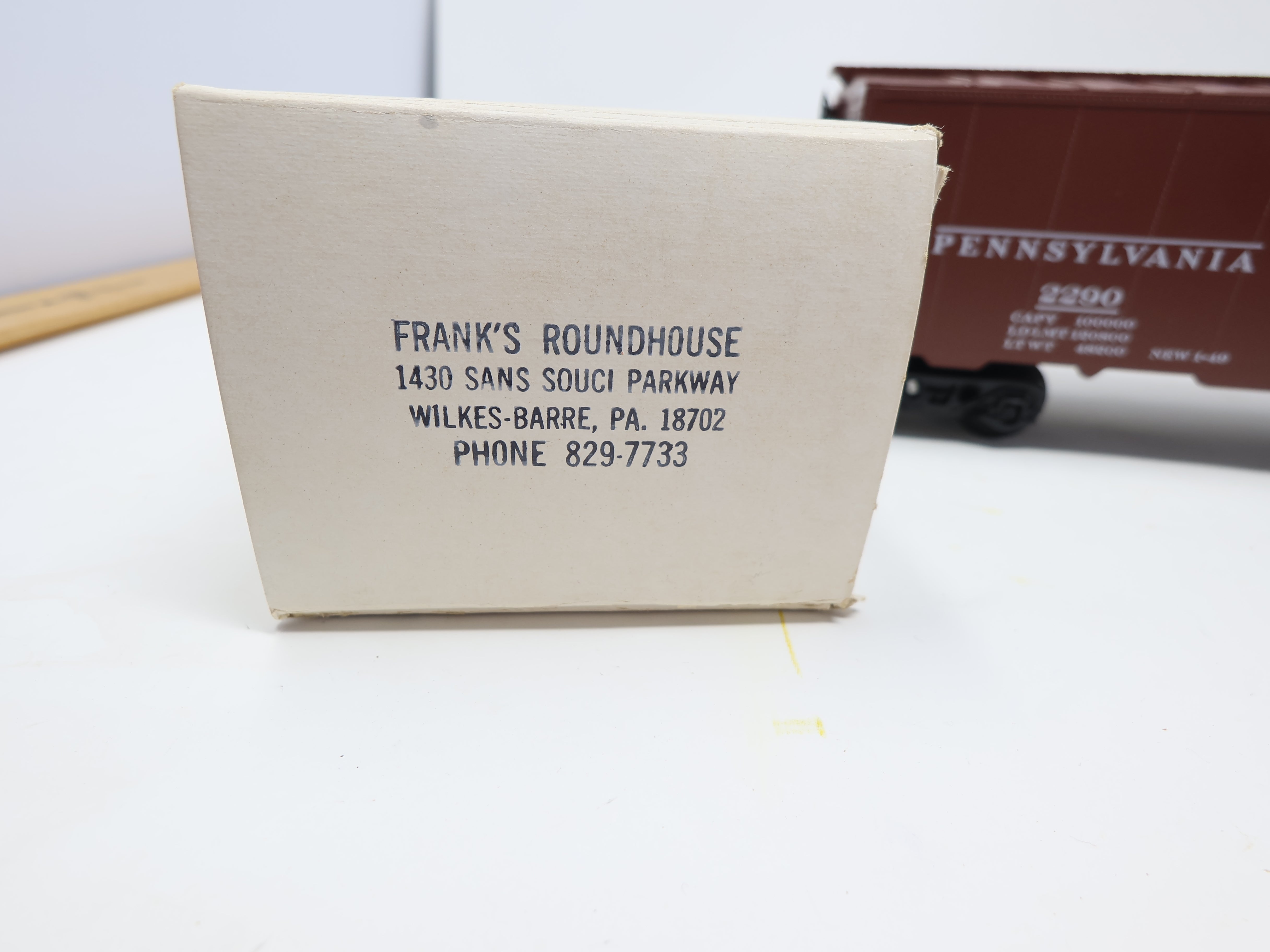 USED O, Box Car, Pennsylvania PRR #2290, Franks Roundhouse Custom Painted Car