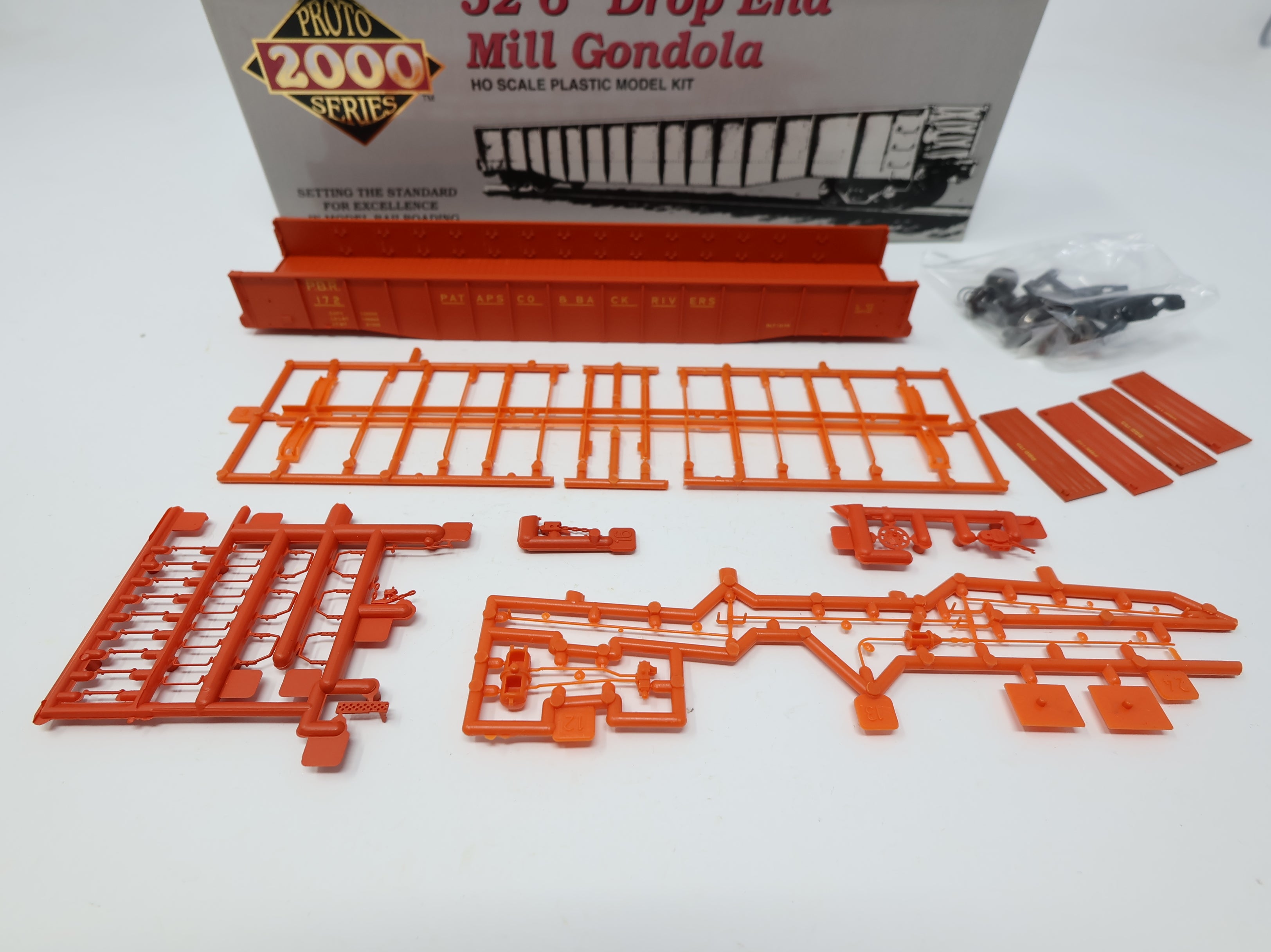 USED Life-Like 8474 HO Scale 52'6" Drop End Mill Gondola Patapsco and Back Rivers P&BR #172 Proto2000 KIT