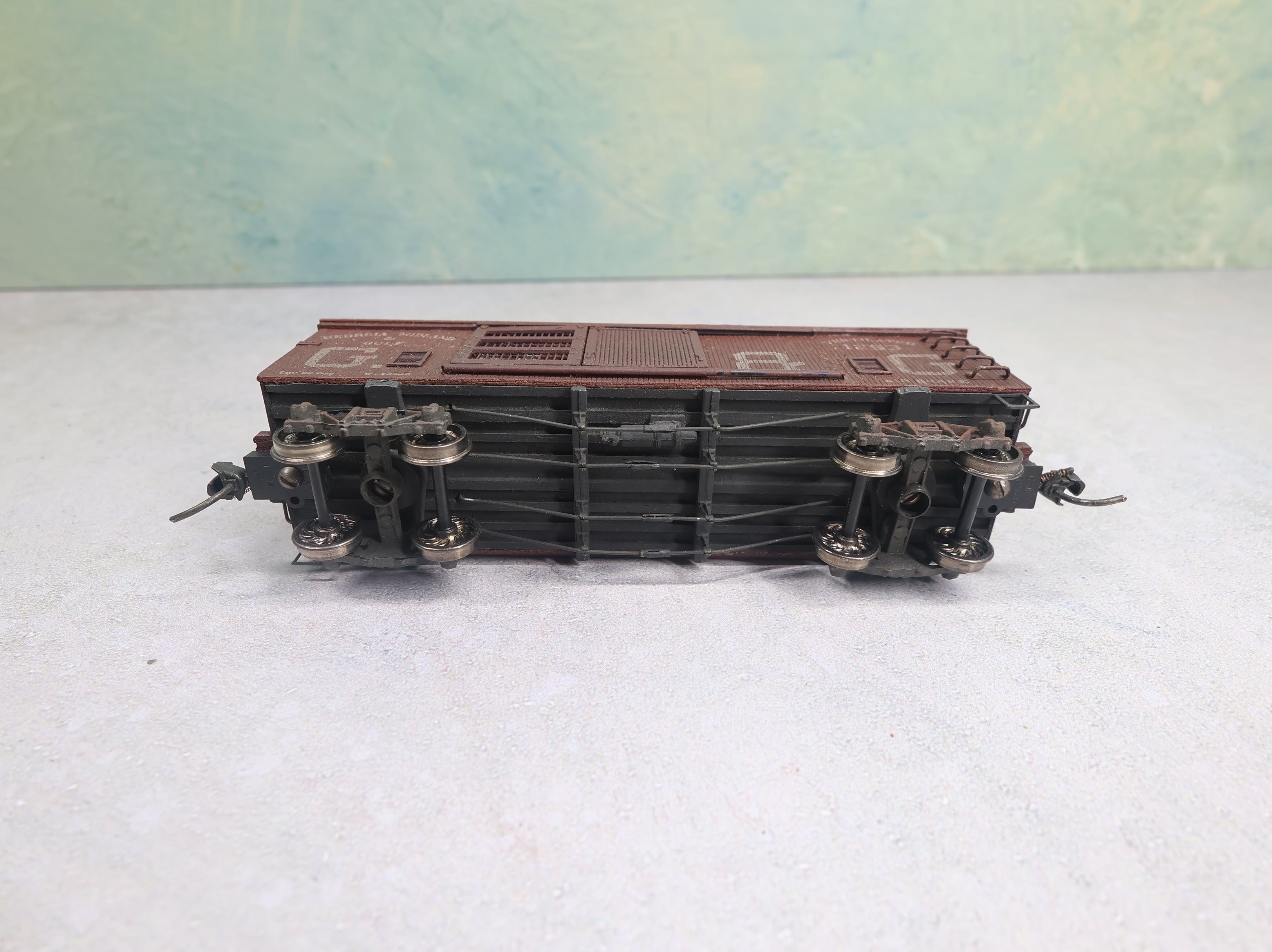 USED HO Scale Old Time Box Car GM&O #1253 Wood Built Kit Weathered