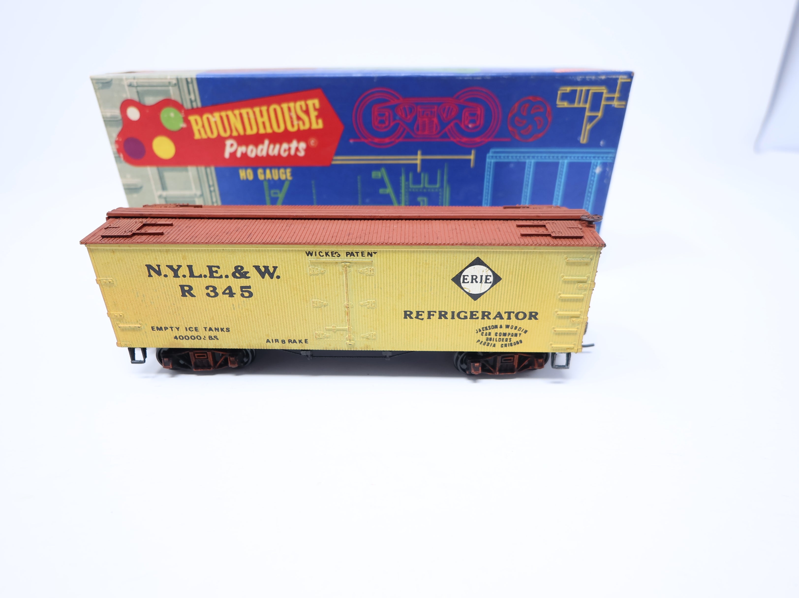 USED Roundhouse HO Scale 36' Refrigerator Car NYLE&W #345