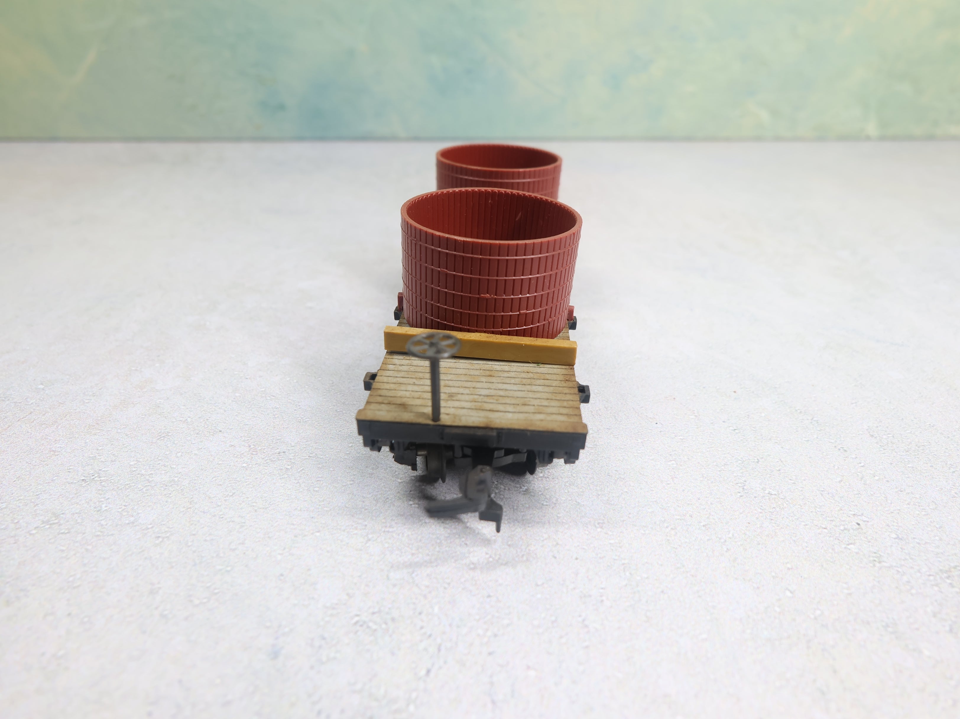 USED Pocher HO Scale Old Time Flat w/ Tanks Virginia and Truckee Railroad V&T #45