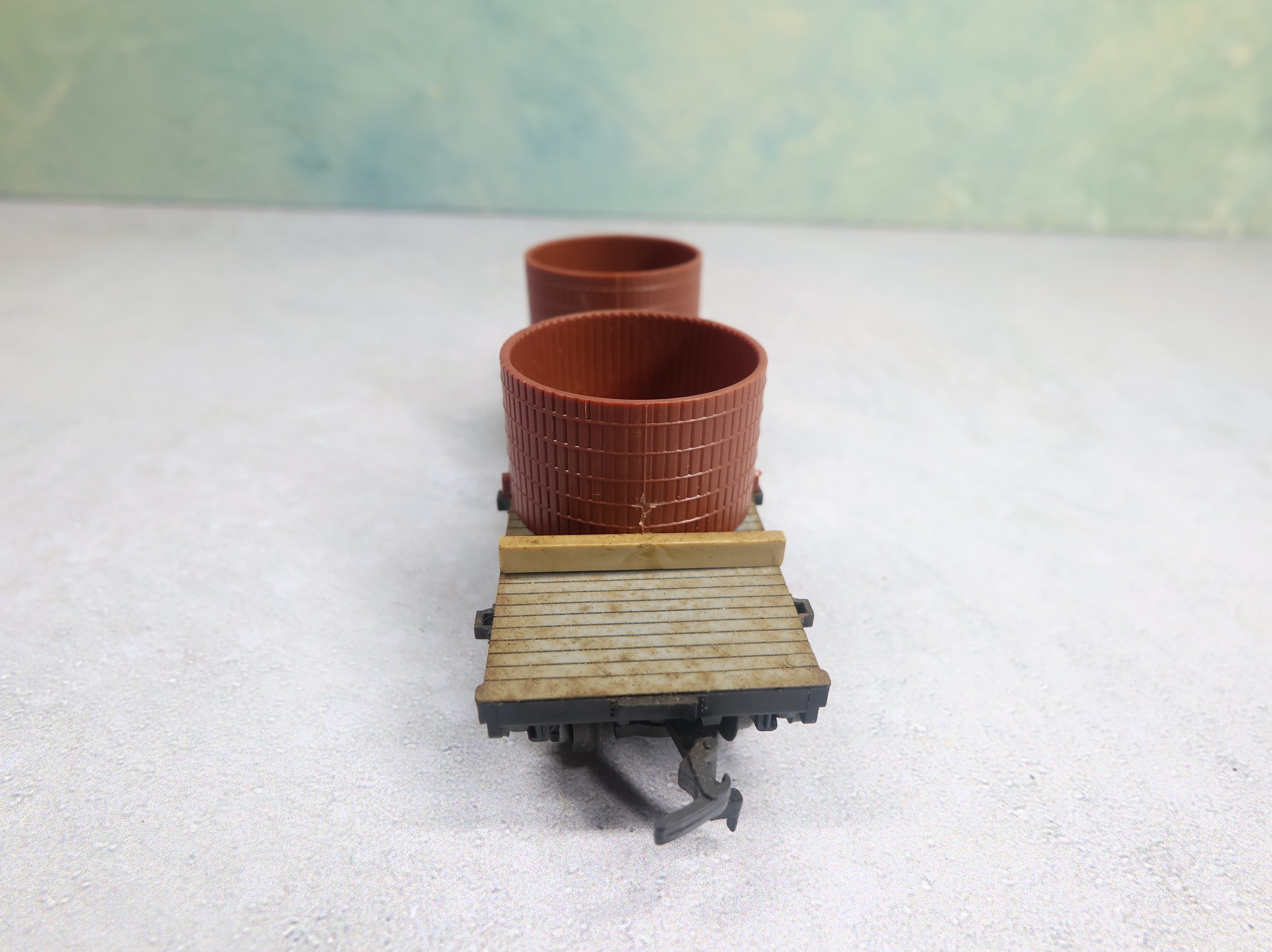 USED Pocher HO Scale Old Time Flat w/ Tanks Virginia and Truckee Railroad V&T #45