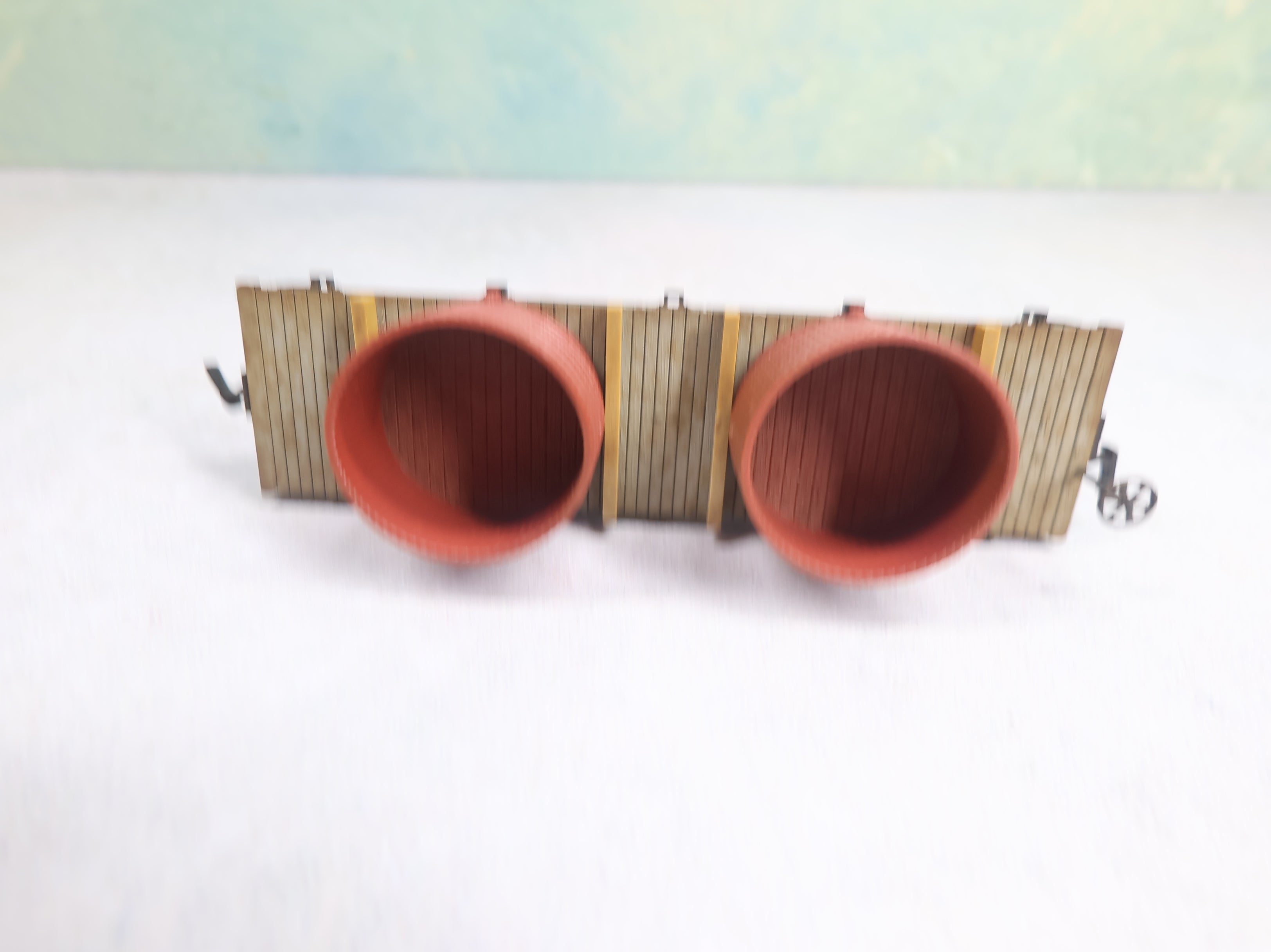 USED Pocher HO Scale Old Time Flat w/ Tanks Virginia and Truckee Railroad V&T #45