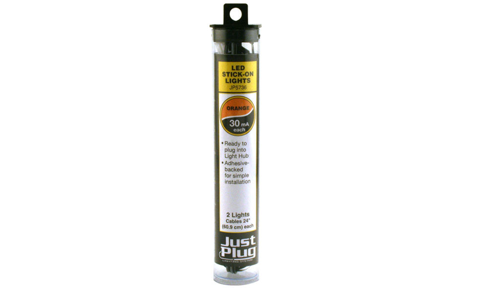 Woodland Scenics 5736 Multi Scale Orange LED Stick-On Lights Just Plug (2 pcs)