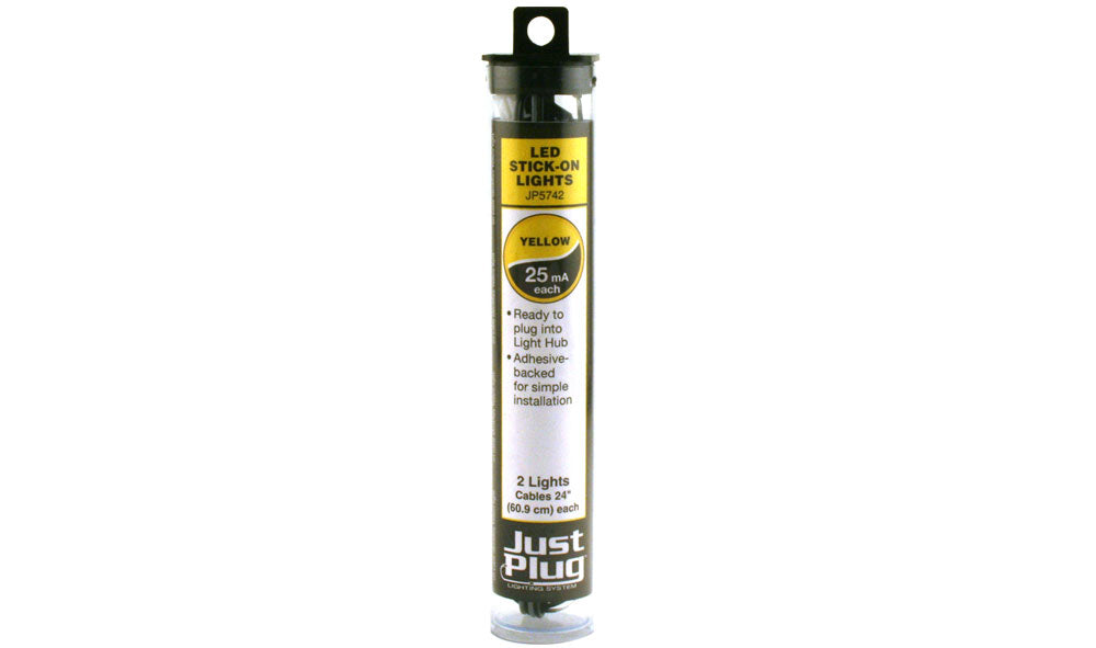 Woodland Scenics 5742 Multi Scale Yellow LED Stick-On Lights Just Plug (2 pcs)