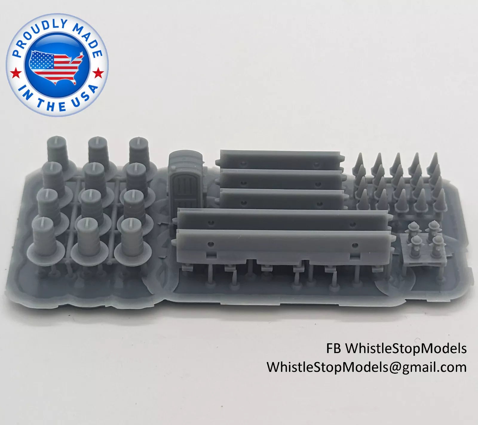 Whistle Stop Models HO2201 HO Scale Road Construction Set, Resin 3D Printed, Highly Detailed