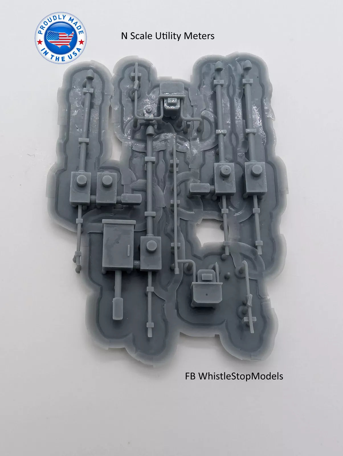 Whistle Stop Models N1000 N Scale Utility Meter, Resin 3D Printed, Highly Detailed