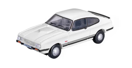 Oxford Diecast NCAP003 N Scale Ford Capri Mk3 Diamond White Model Car