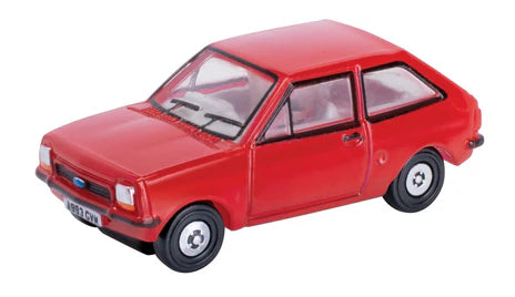 Oxford Diecast NFF001 N Scale Ford Fiesta Mk1 Venetian Red Model Car