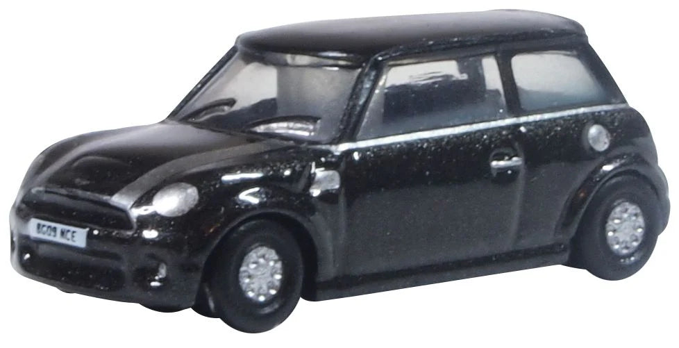 Oxford Diecast NNMN003 N Scale New Mini Midnight Black Model Car