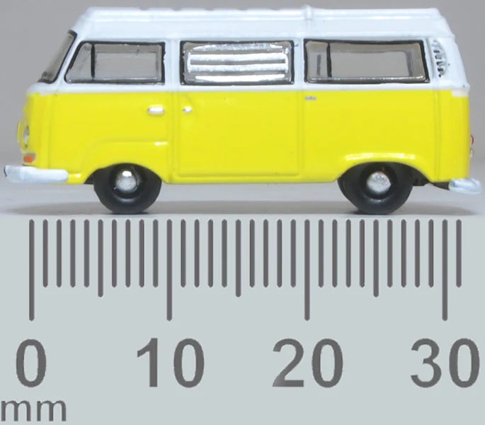 Oxford Diecast NVW016 N Scale Volkswagen T2 Bay Window Camper - Assembled Yellow