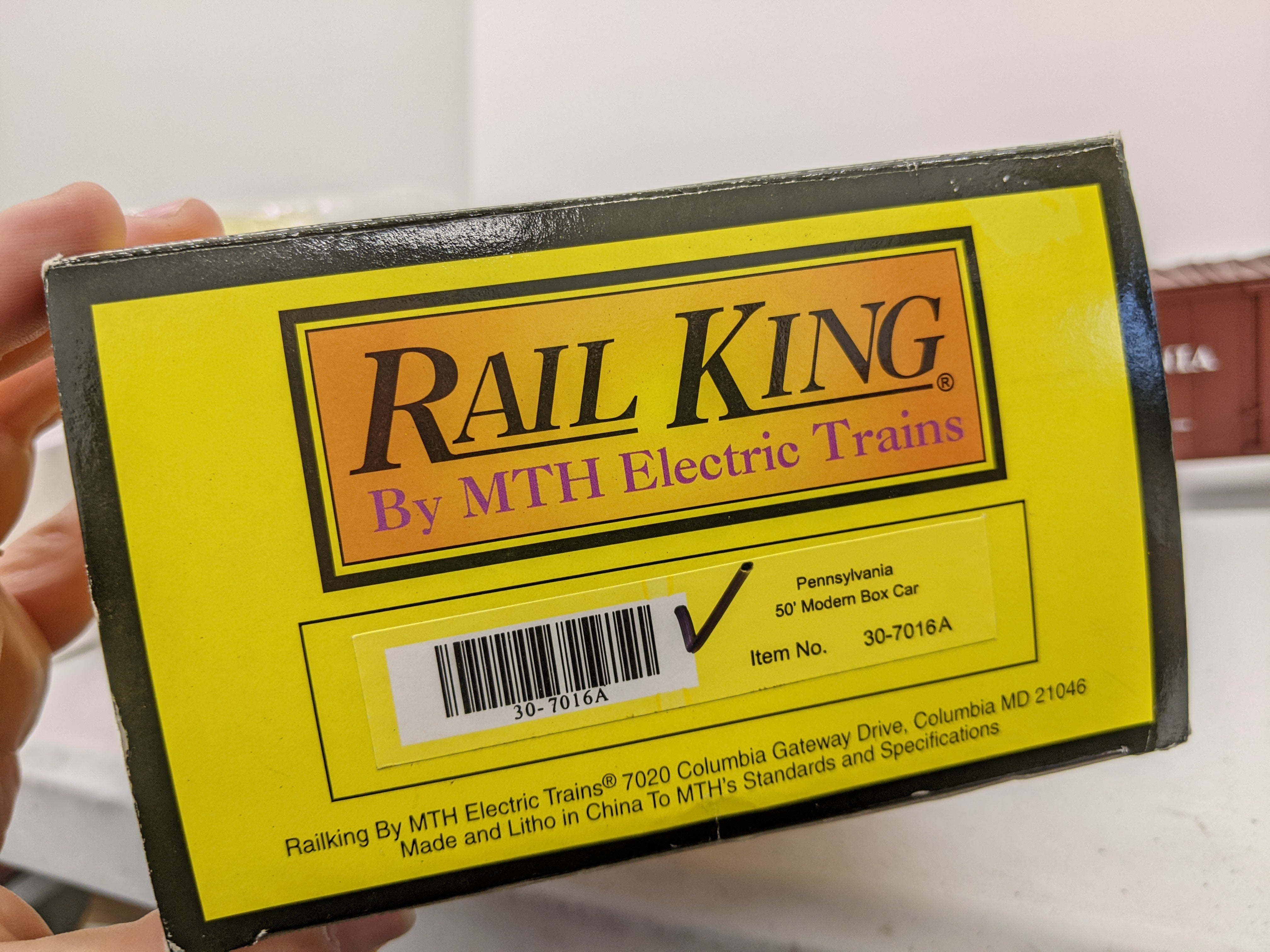 USED MTH Rail King 30-7016A O Scale, 50' Modern Box Car, Pennsylvania #569356