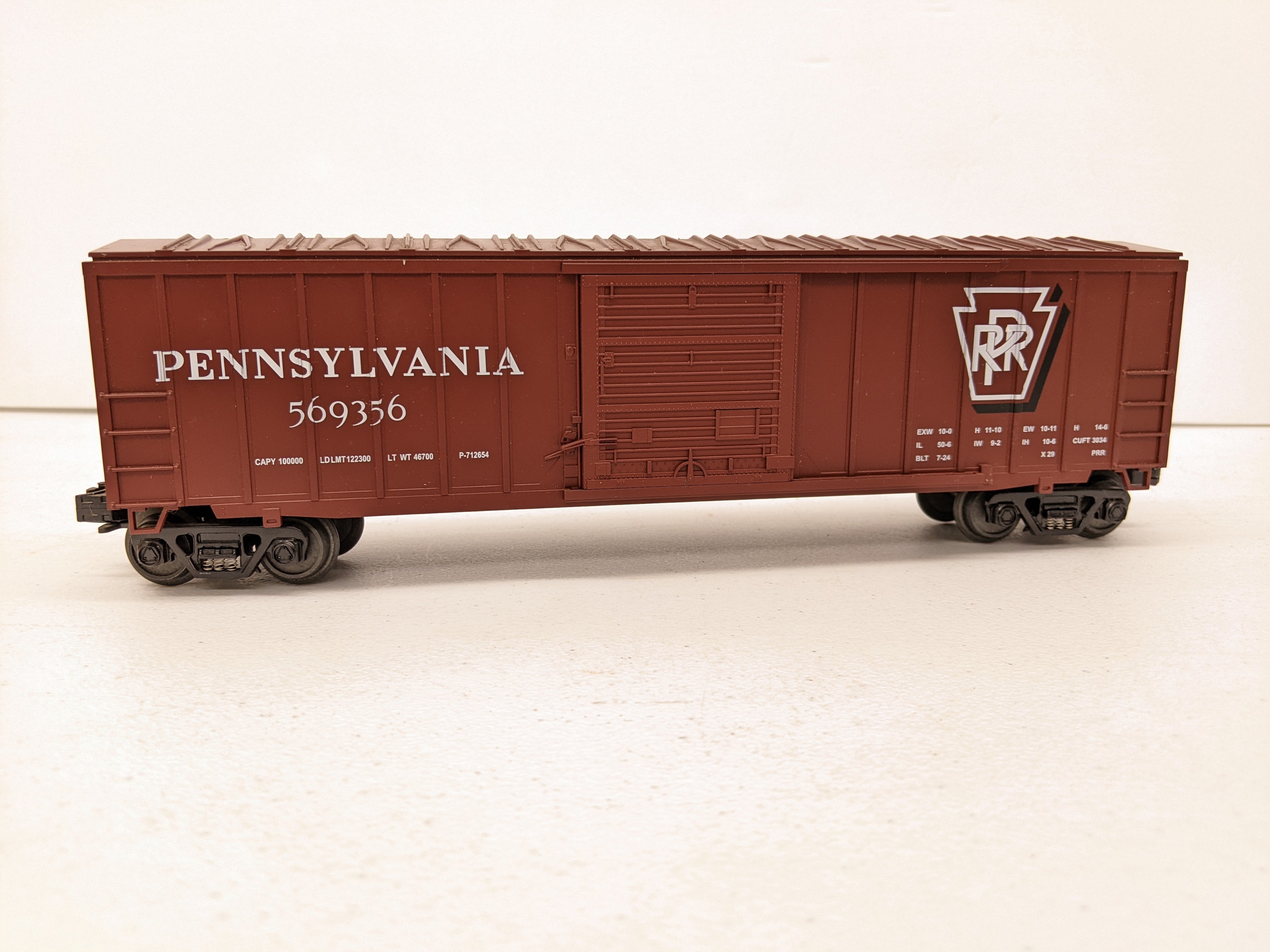 USED MTH Rail King 30-7016A O Scale, 50' Modern Box Car, Pennsylvania #569356