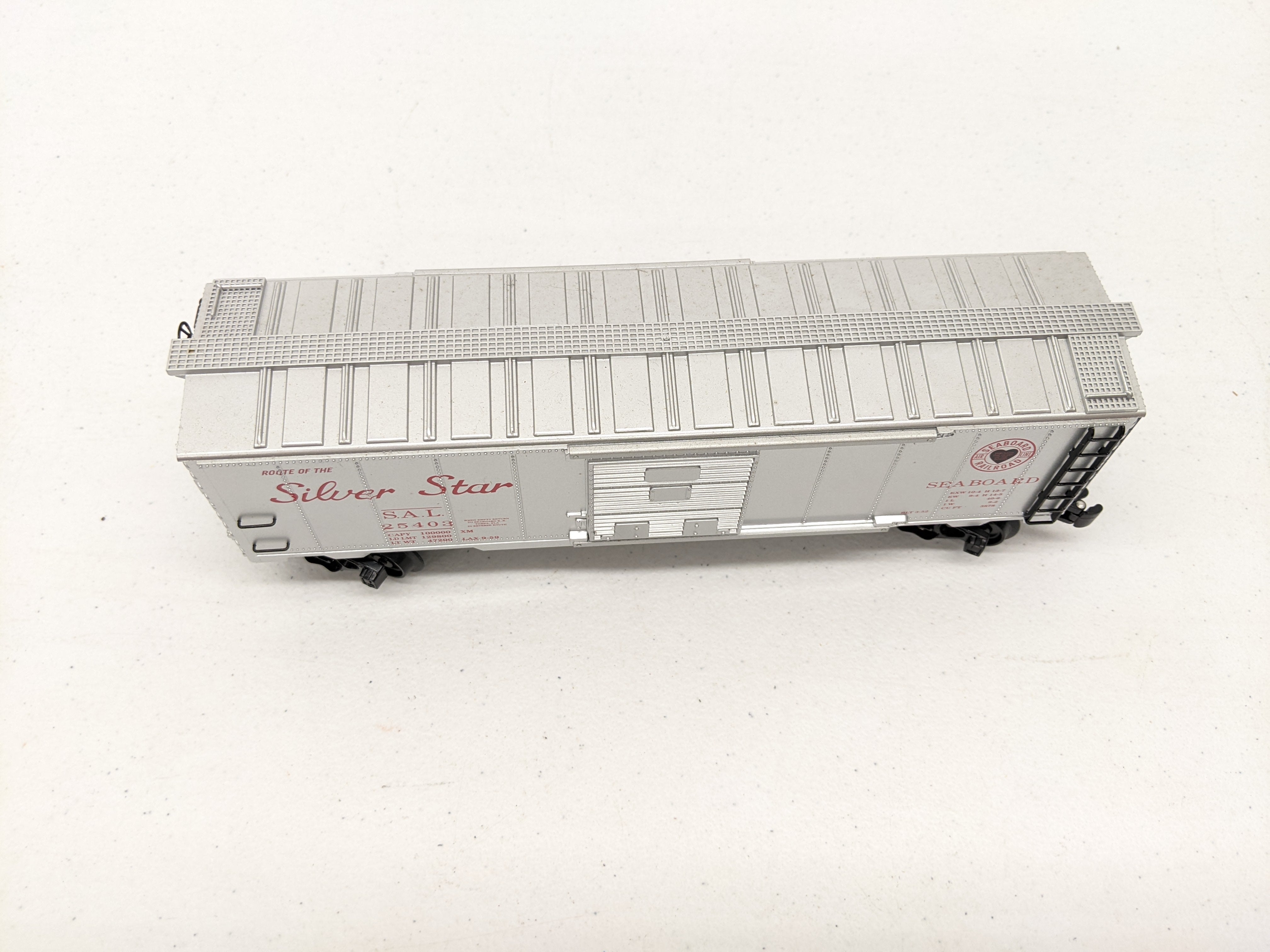 USED K-LINE 6-21242 O Scale, Box Car, Seaboard Railroad SAL #25403, "Silver Meteor"