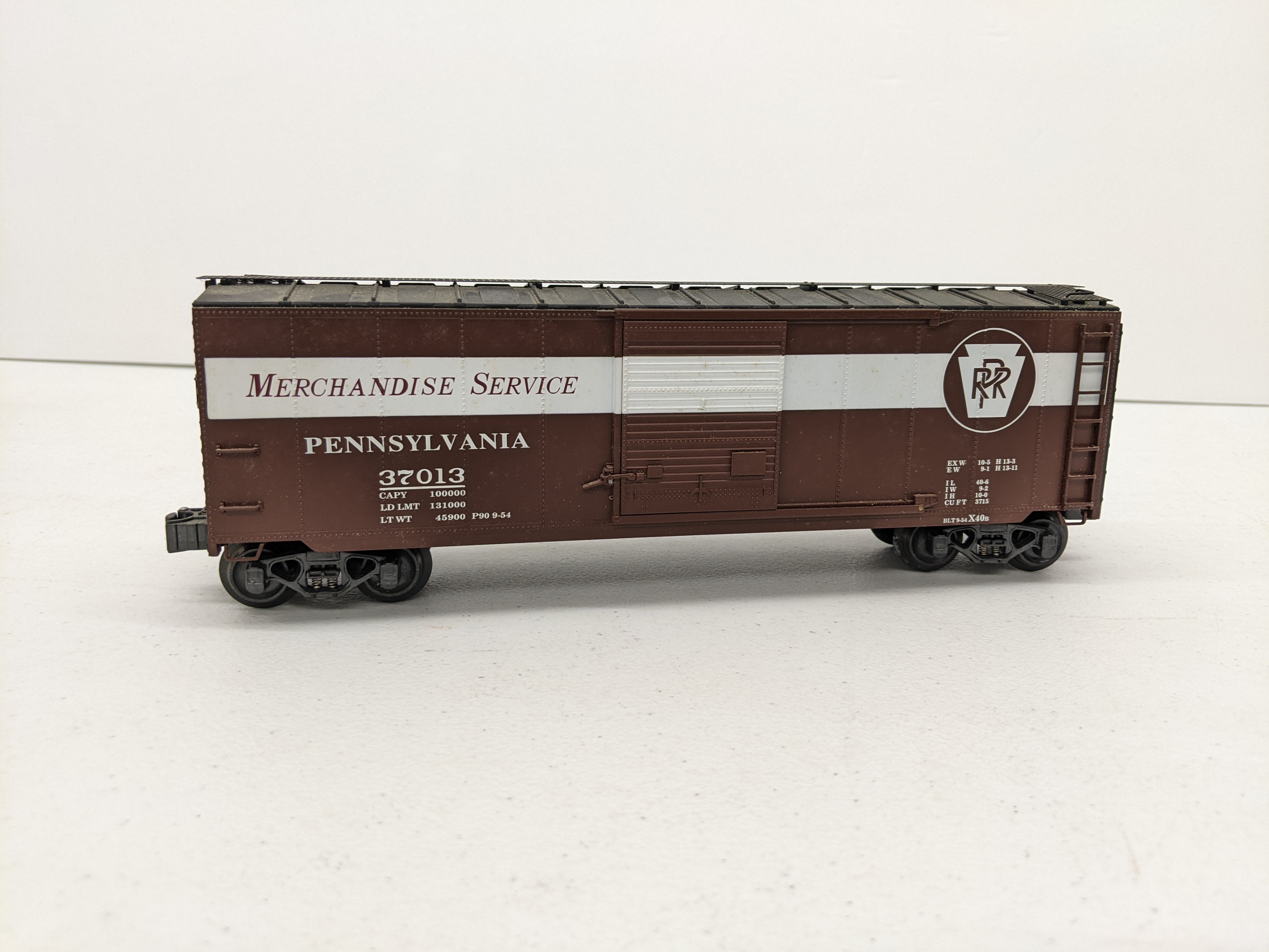 USED K-LINE K761-1897 O Scale, Merchandise Service Box Car, Pennsylvania #37013