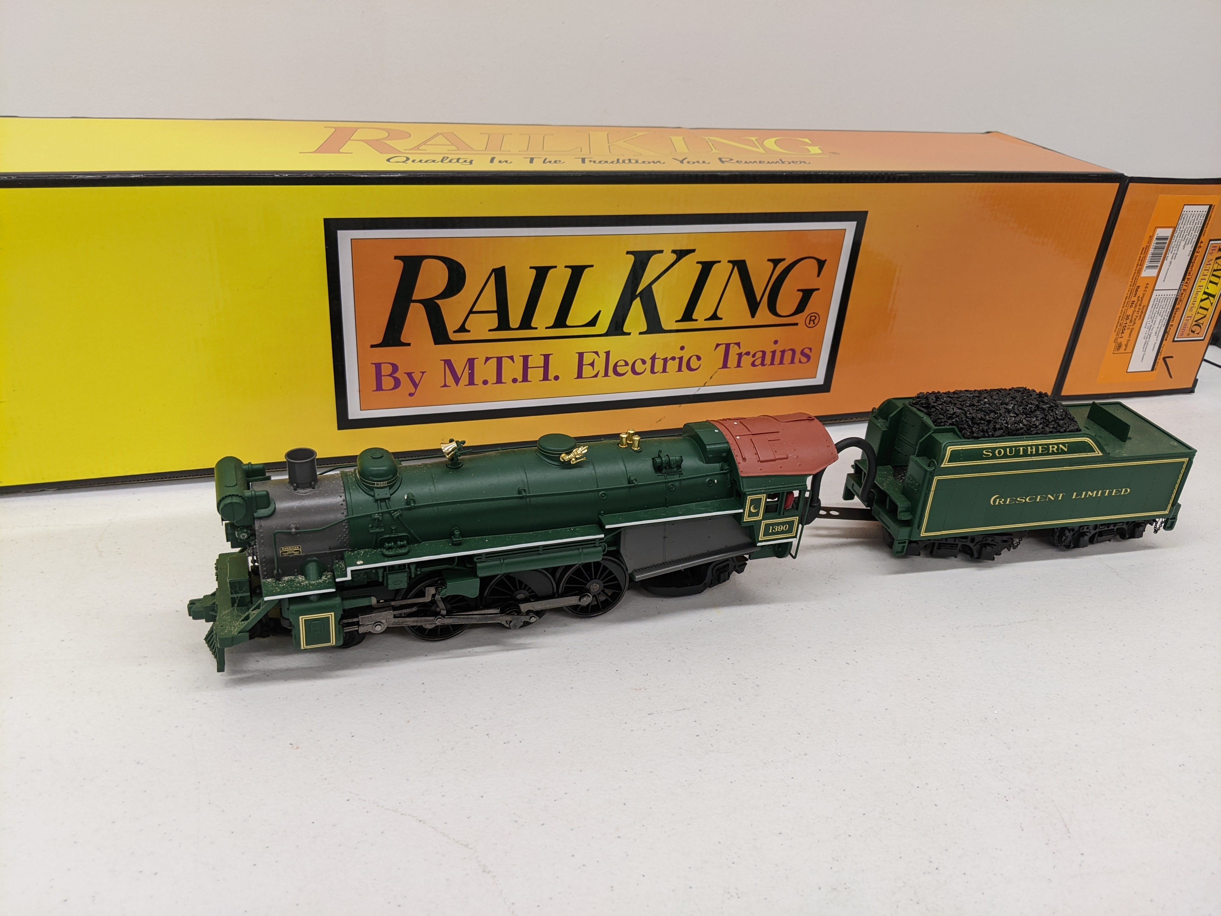USED MTH Rail King 30-1554-1 O Scale, 4-6-2 Imperial P47 Steam Locomotive, Southern #1390 (Proto-Sound 2.0)