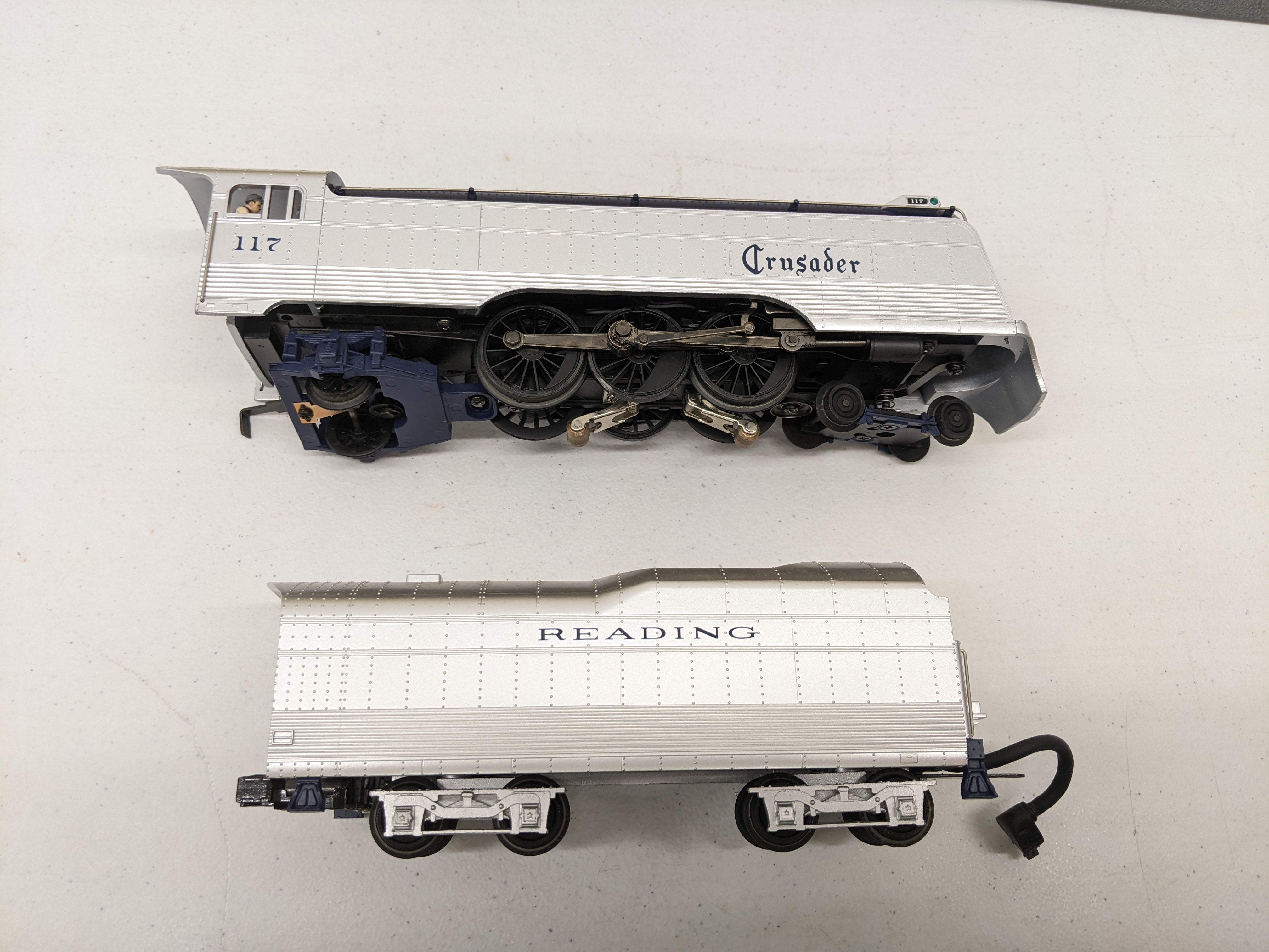 USED MTH Rail King 30-1389-1 O Scale, 4-6-2 Crusader Steam Engine, Reading #117 (Proto-Sound 2.0)