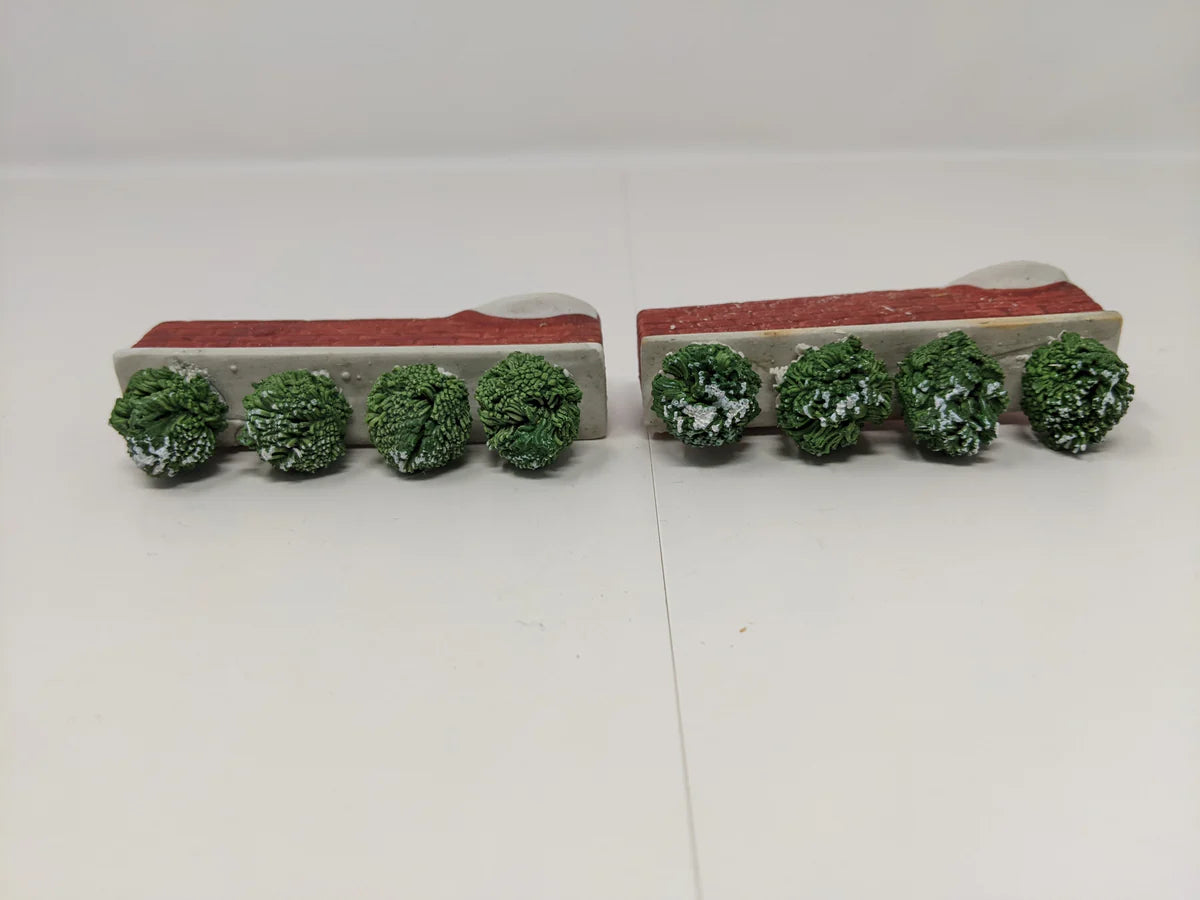 USED Lemax Dickensvale Porcelain Brick Wall Set of 6