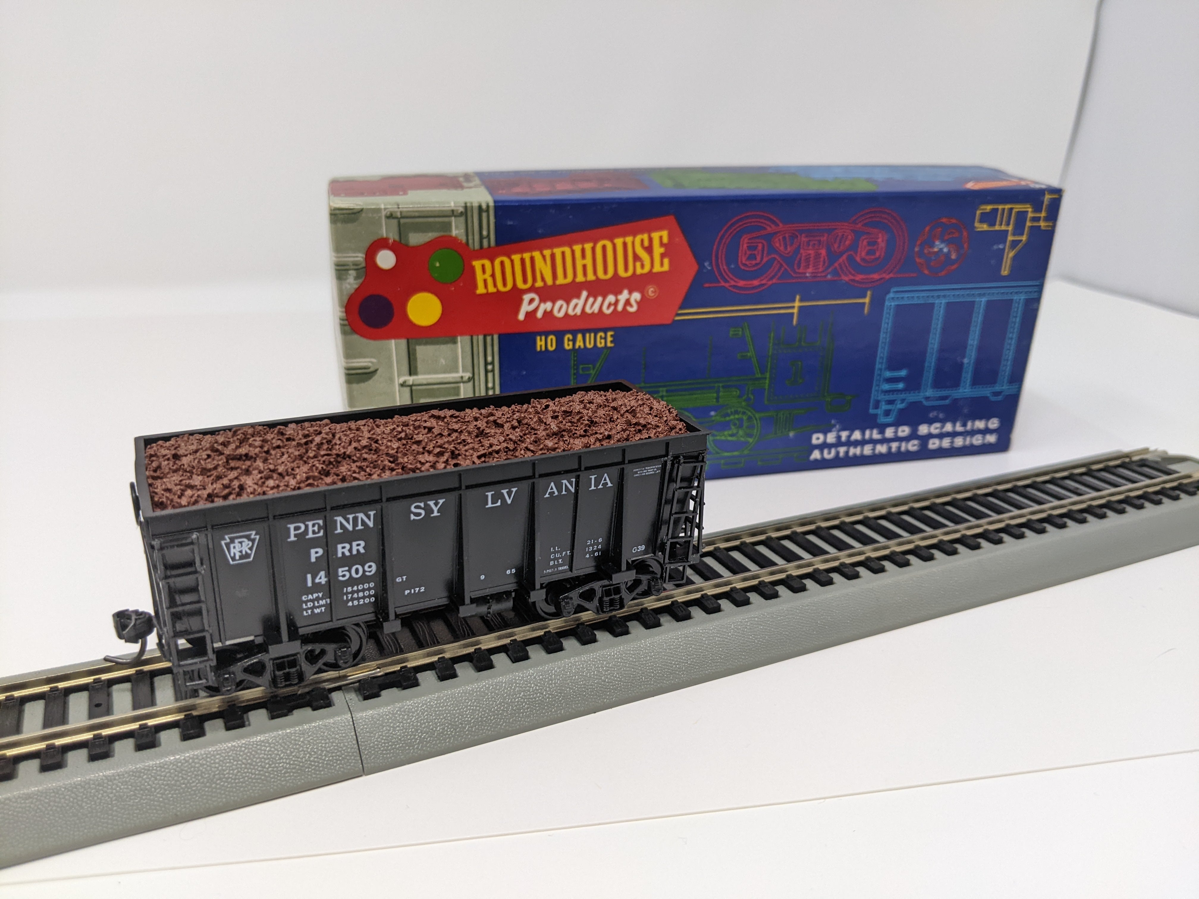 USED Roundhouse HO Scale, 26' High Side Ore Car, Pennsylvania PRR #14509