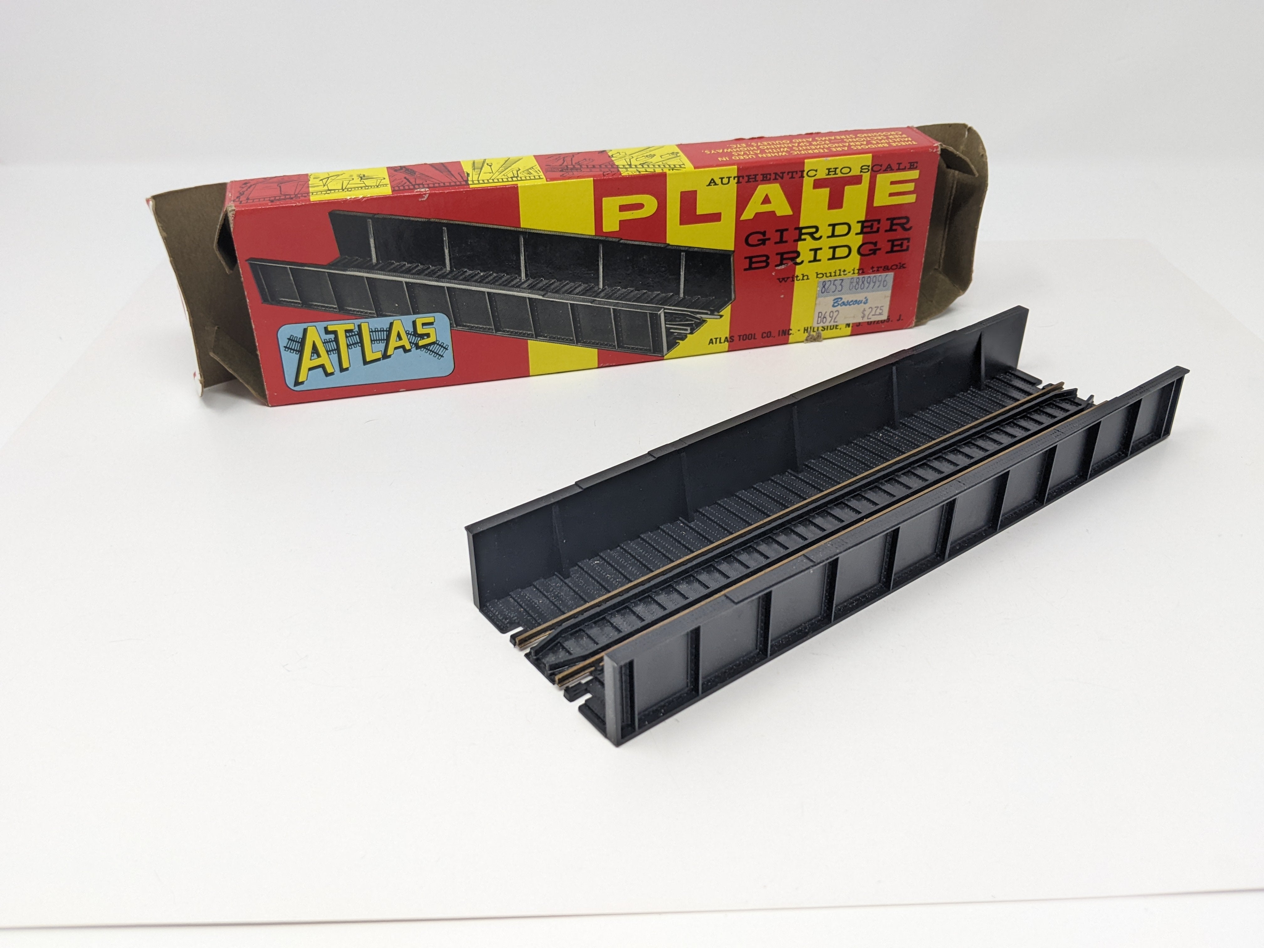 USED Atlas 85 HO Scale, Plate Girder Bridge with built in track (brass)