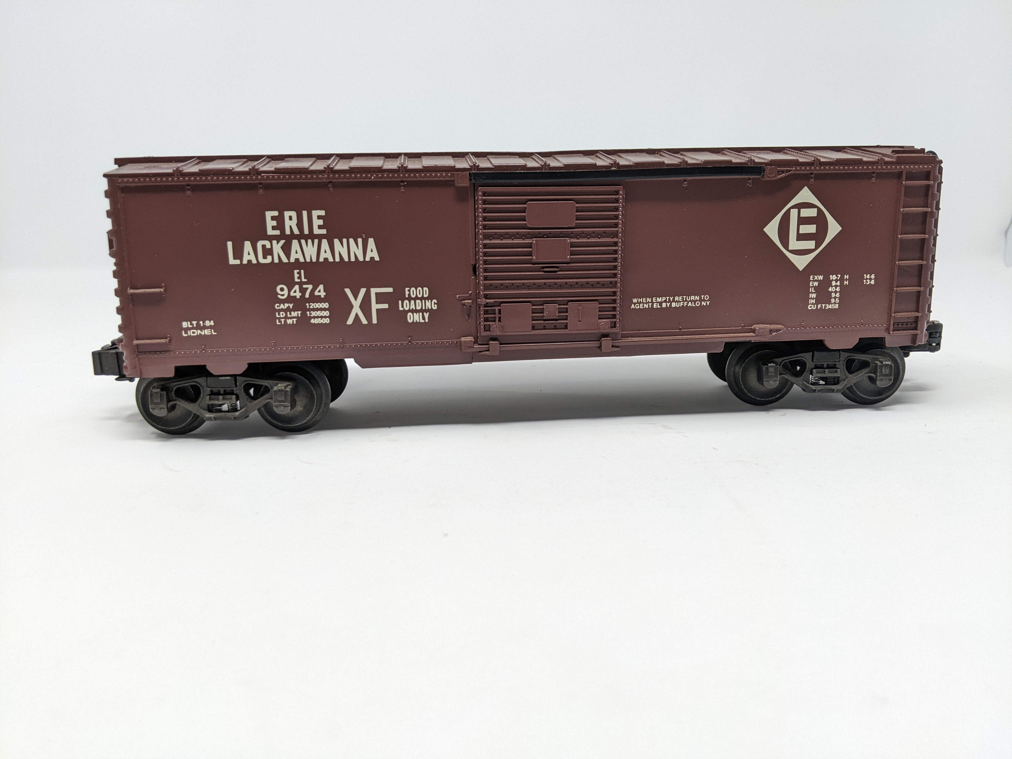 USED Lionel 2766500 O, Box Car, Erie Lackawanna EL #9474, Read Description