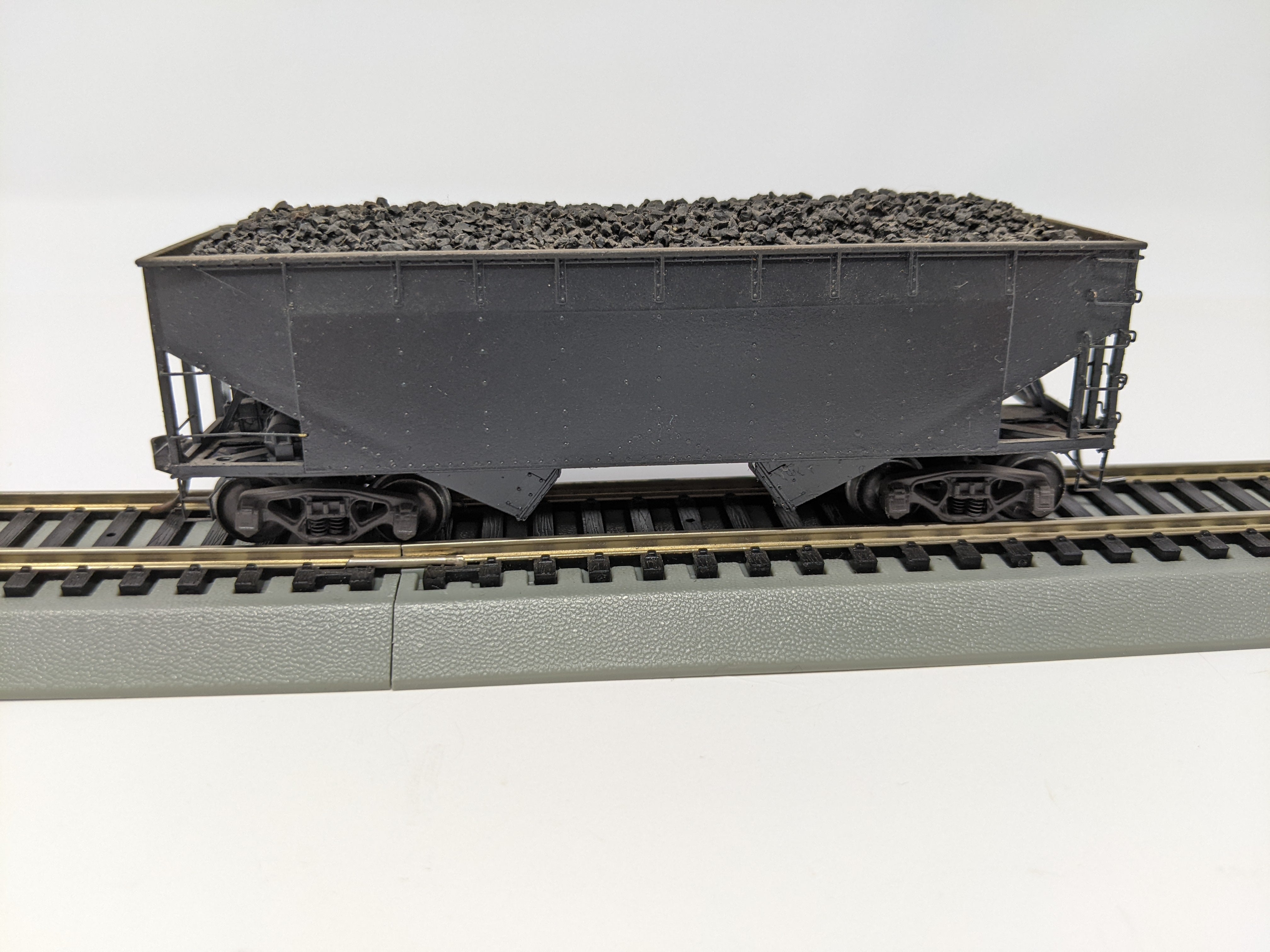 USED Athearn HO Scale, 2 Bay Open Hopper, Undecorated Black , Read Description