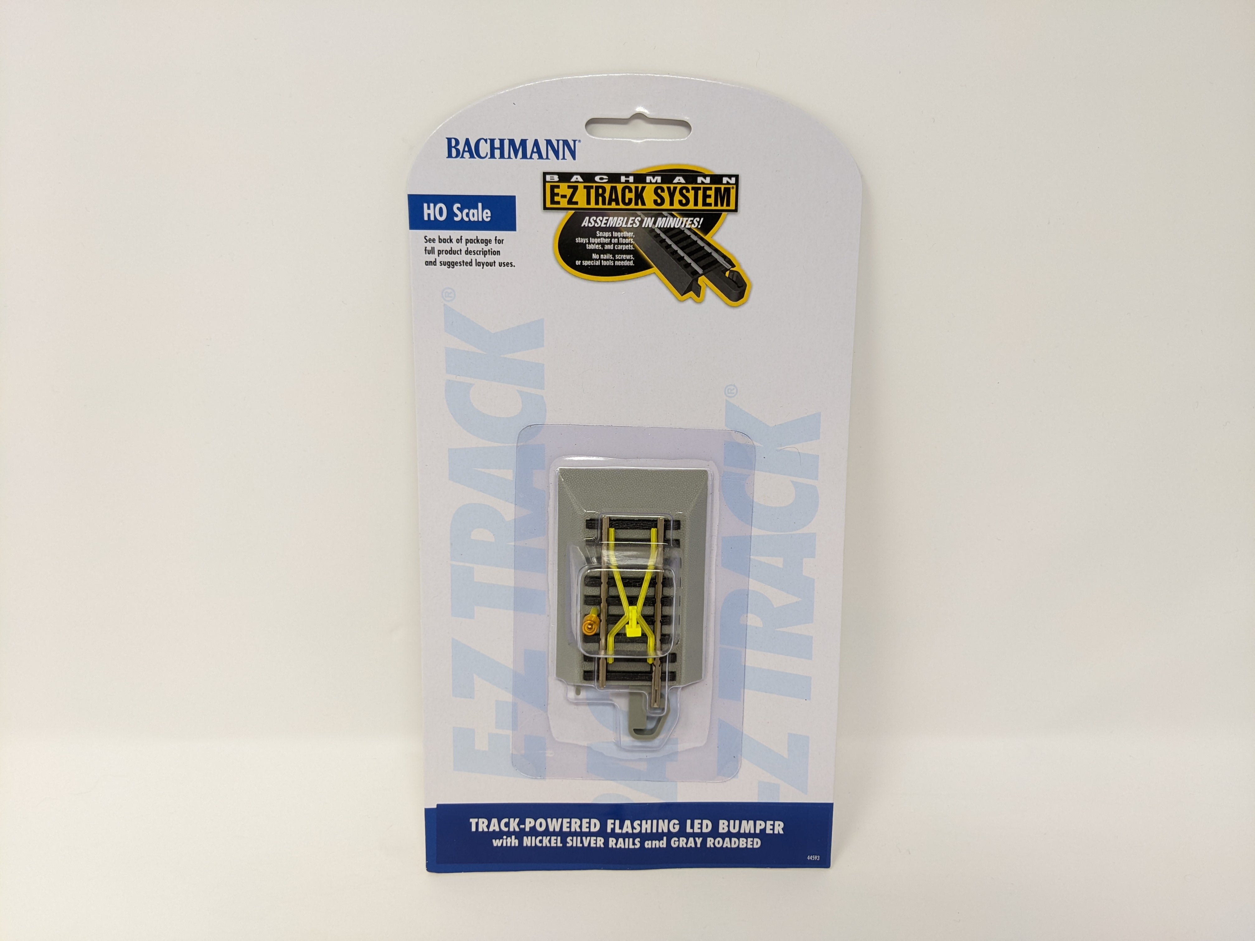 Bachmann 44593 HO Scale, Track-Powered Flashing LED Bumper, Nickel Silver E-Z Track