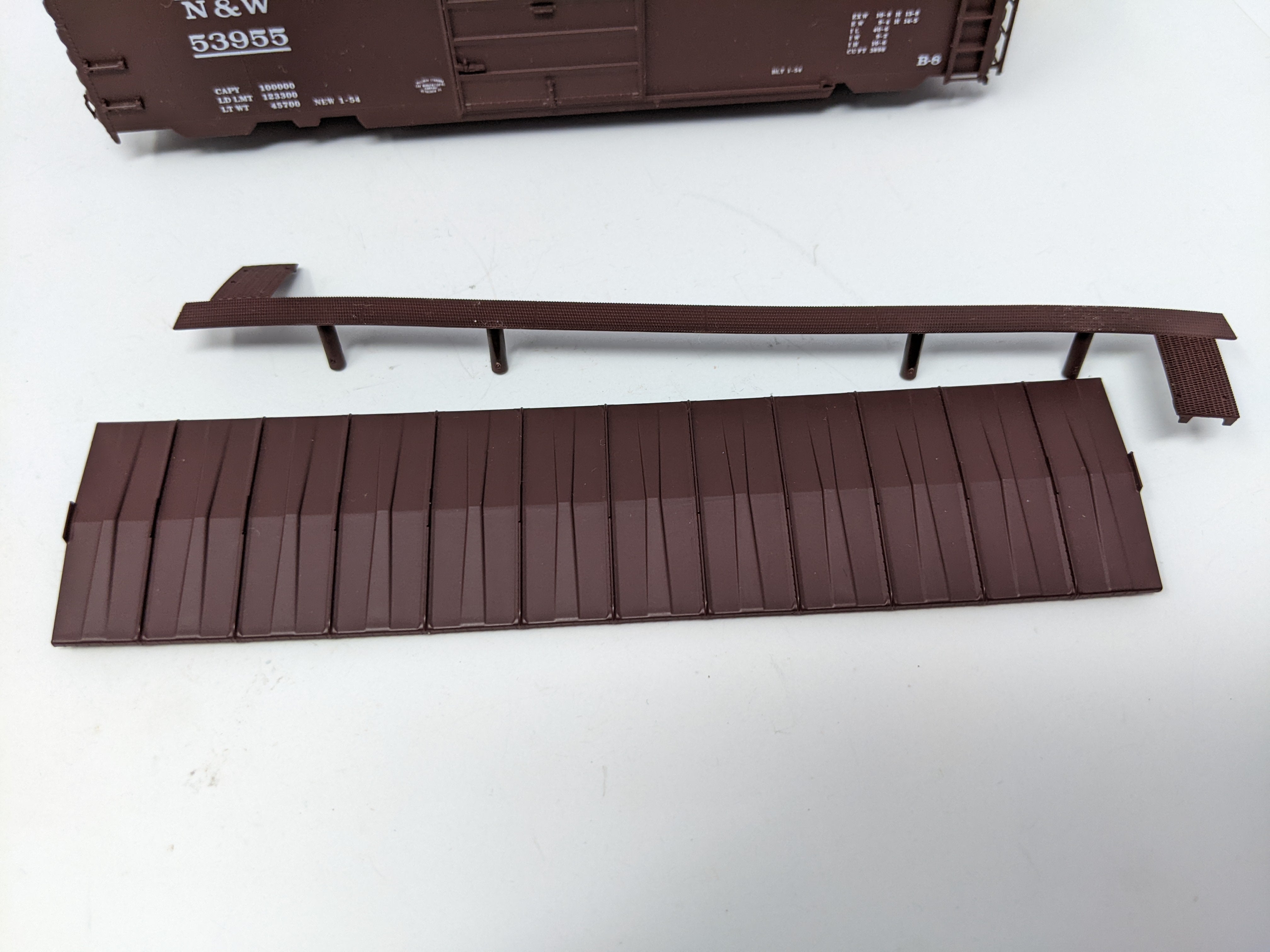 USED Intermountain HO Scale, PS-1 40' Box Car (partially built and incomplete), Norfolk & Western N&W #53955, Read Description
