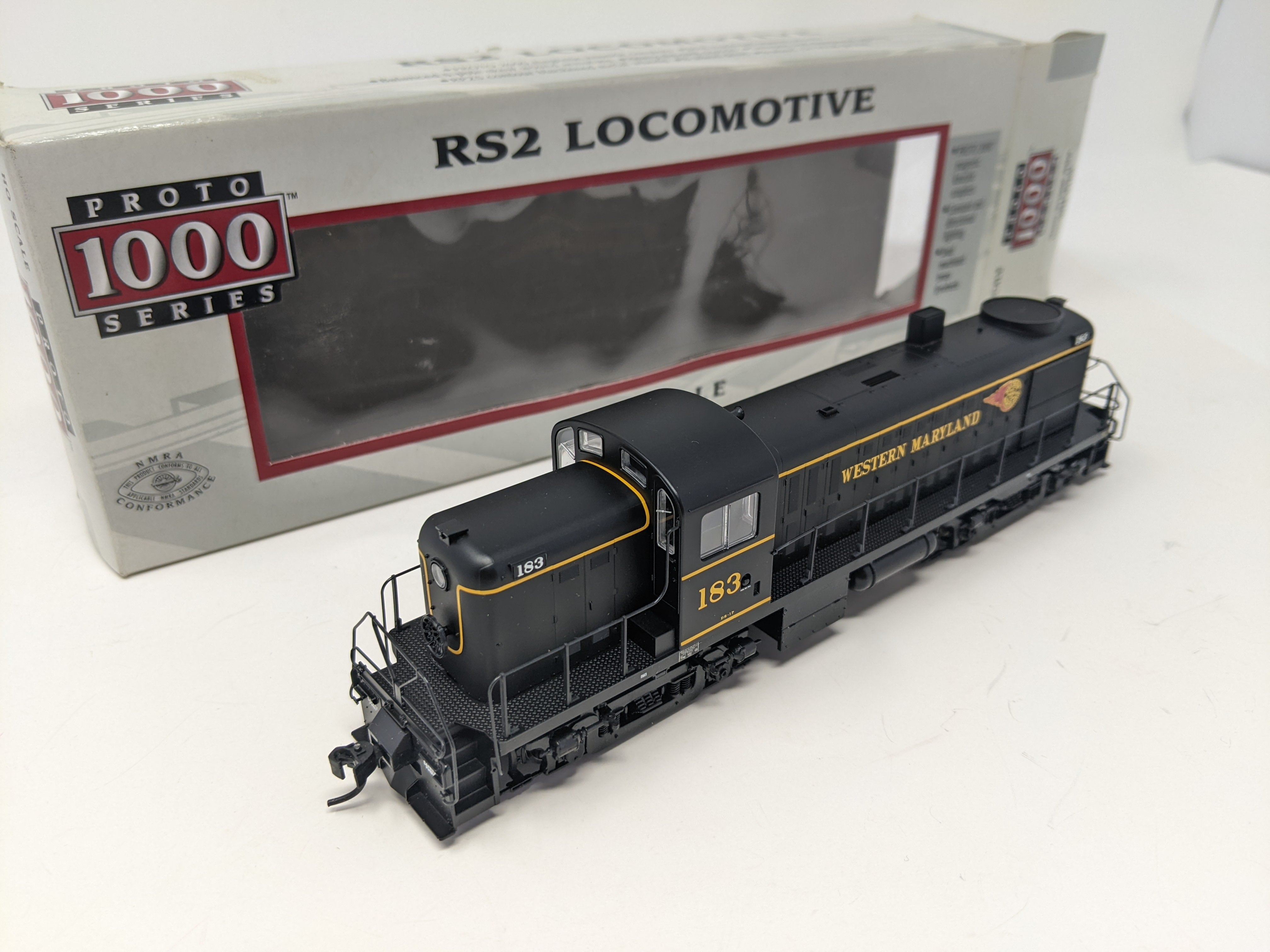 USED Life-Like 31286 HO Scale, Proto 1000 RS2 Diesel Locomotive, Western Maryland #183 (DC)