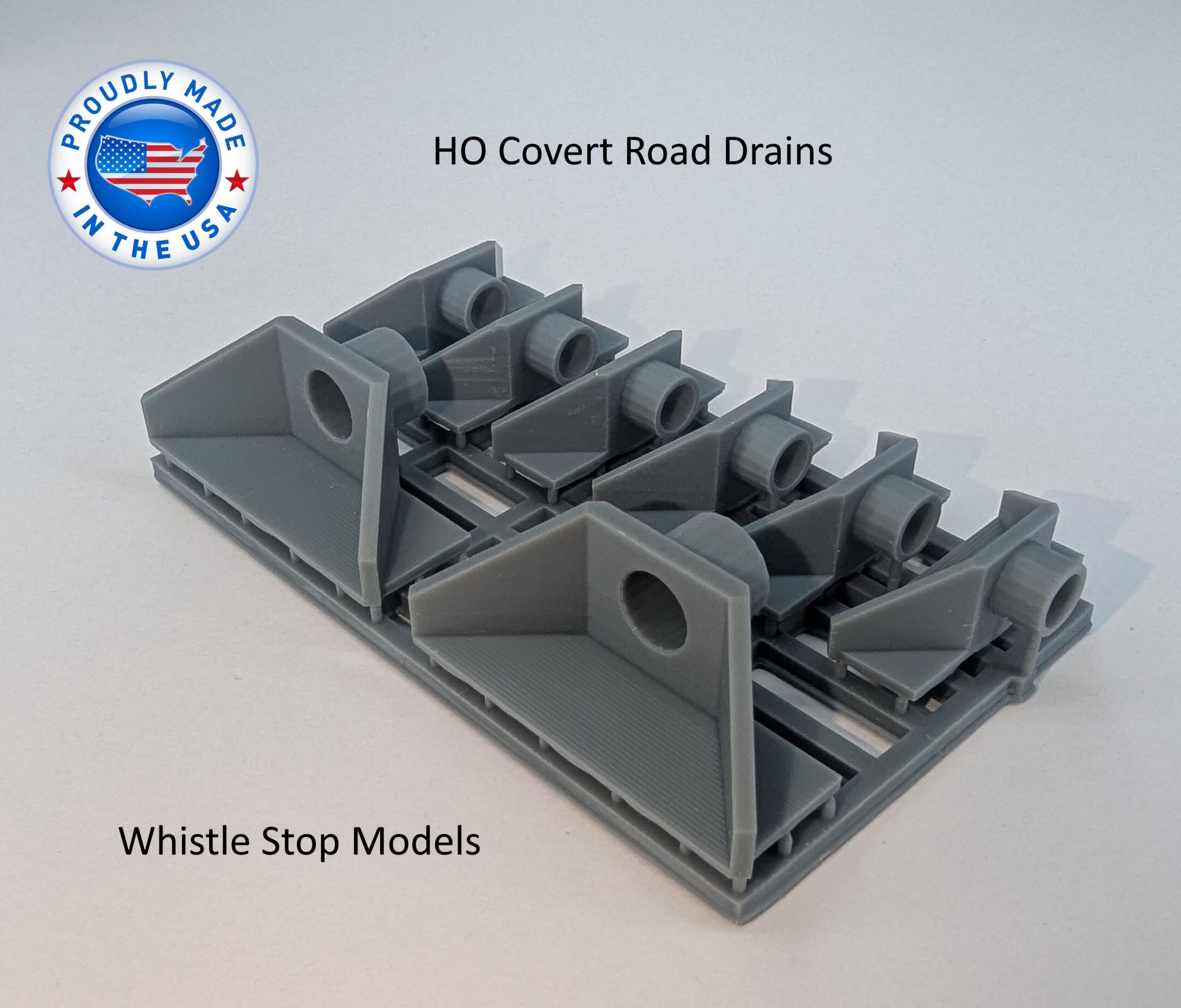 Whistle Stop Models HO2200 HO Scale Road Drainage Covert Outlets, Resin 3D Printed, Highly Detailed (8 pcs)