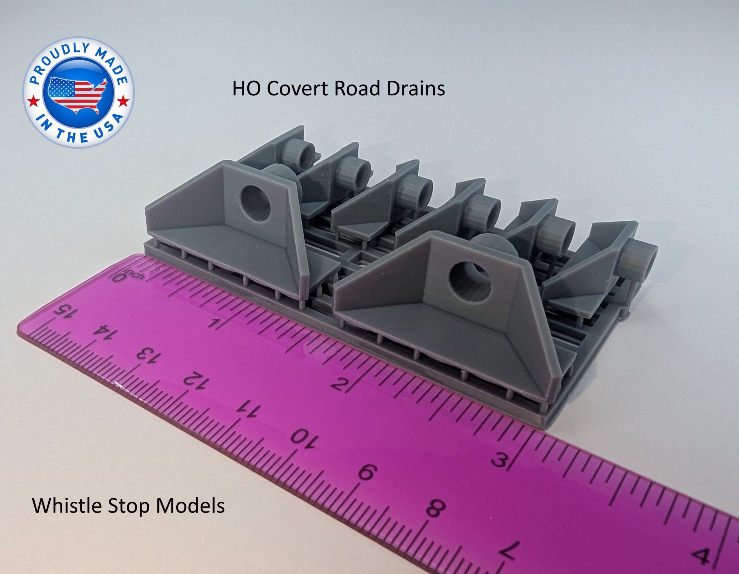 Whistle Stop Models HO2200 HO Scale Road Drainage Covert Outlets, Resin 3D Printed, Highly Detailed (8 pcs)