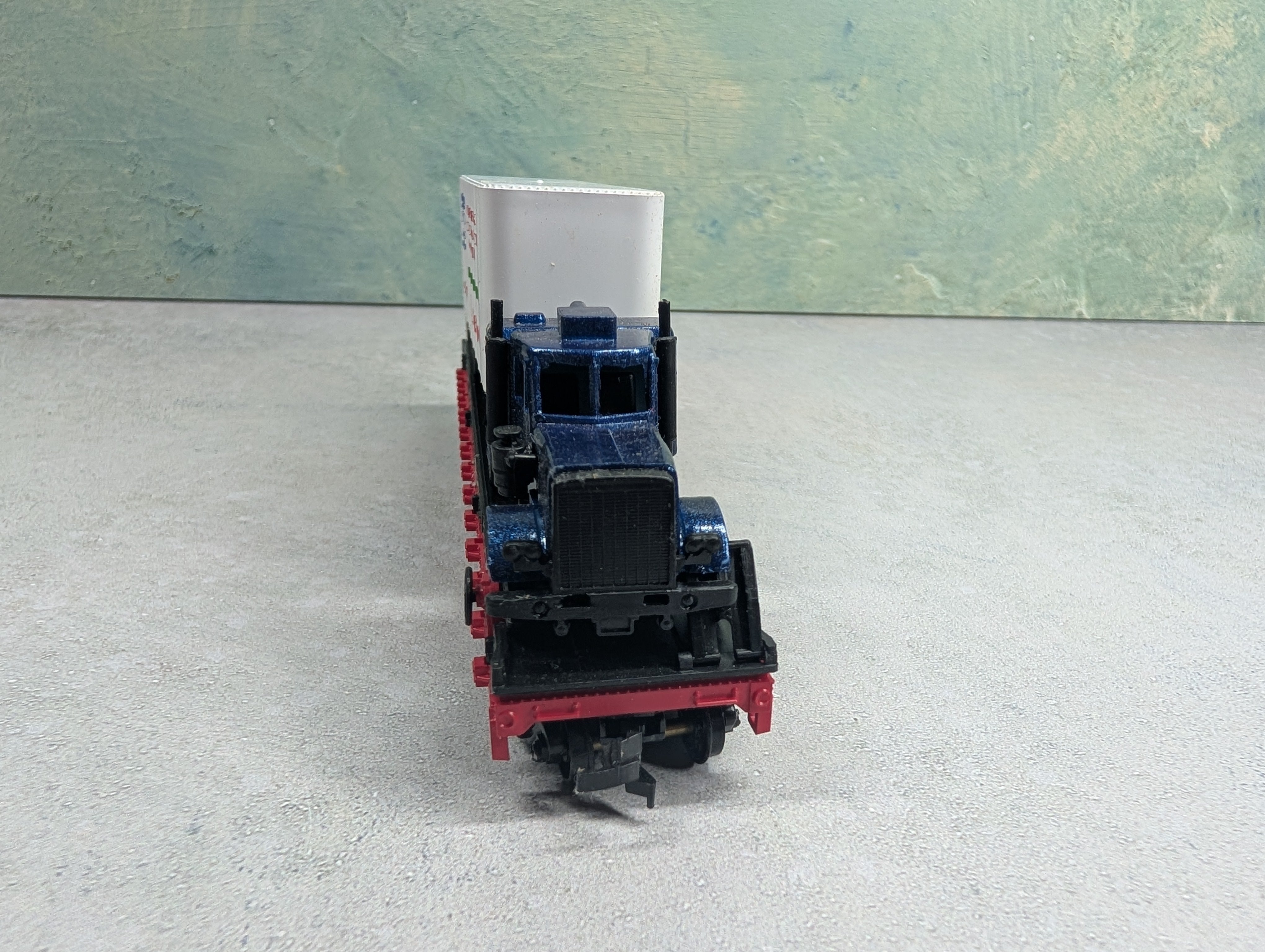 USED Athearn HO Scale 50' Flat Car Dutch-Way #1996 w/ Trailer