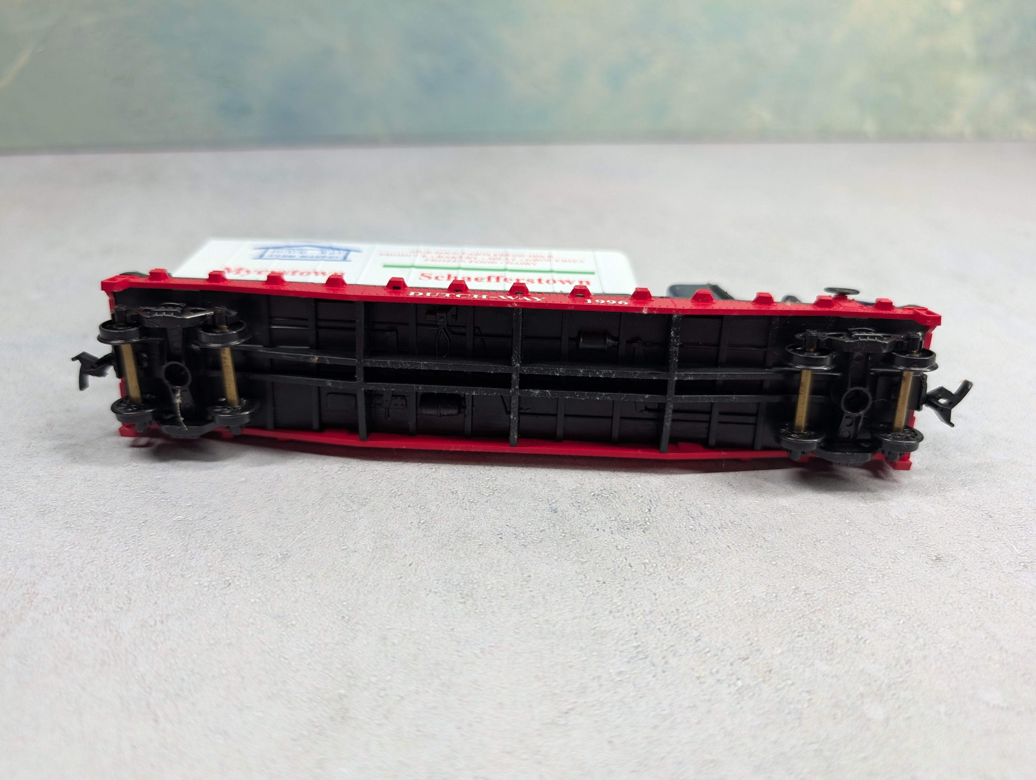 USED Athearn HO Scale 50' Flat Car Dutch-Way #1996 w/ Trailer