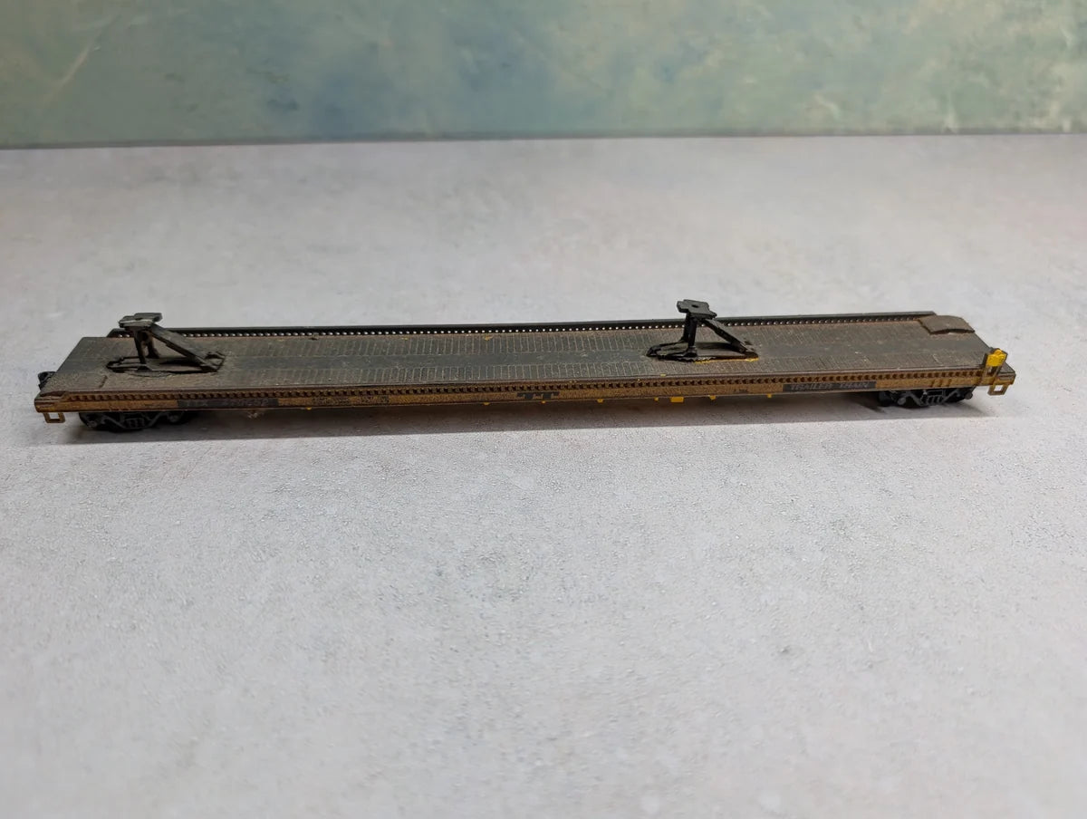 USED Walthers HO Scale Weathered 75' TOFC Flat Car Trailer Train TTX #470652