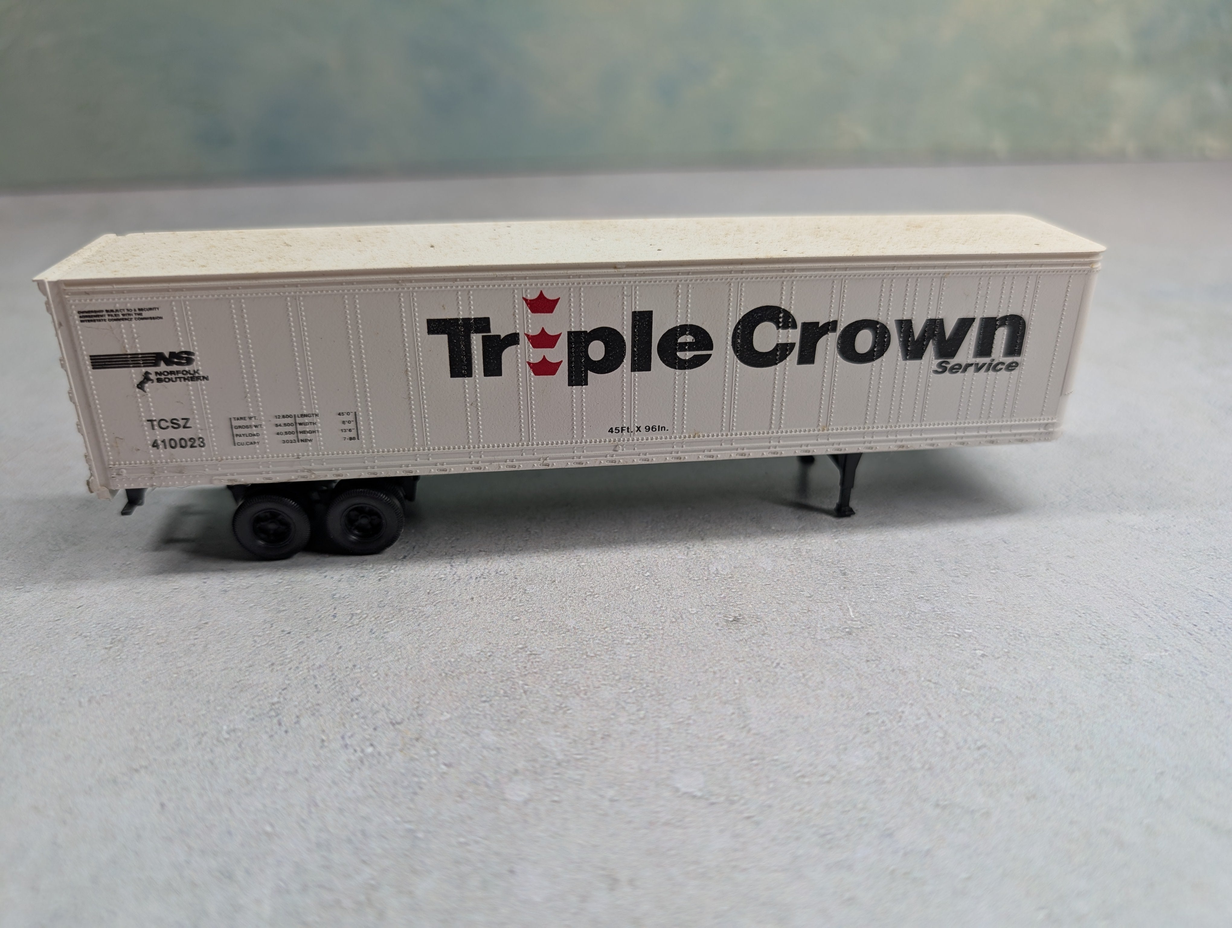 USED Athearn 5604 HO Scale 45' Piggyback Trailer Norfolk Southern TCSZ #410023 Triple Crown