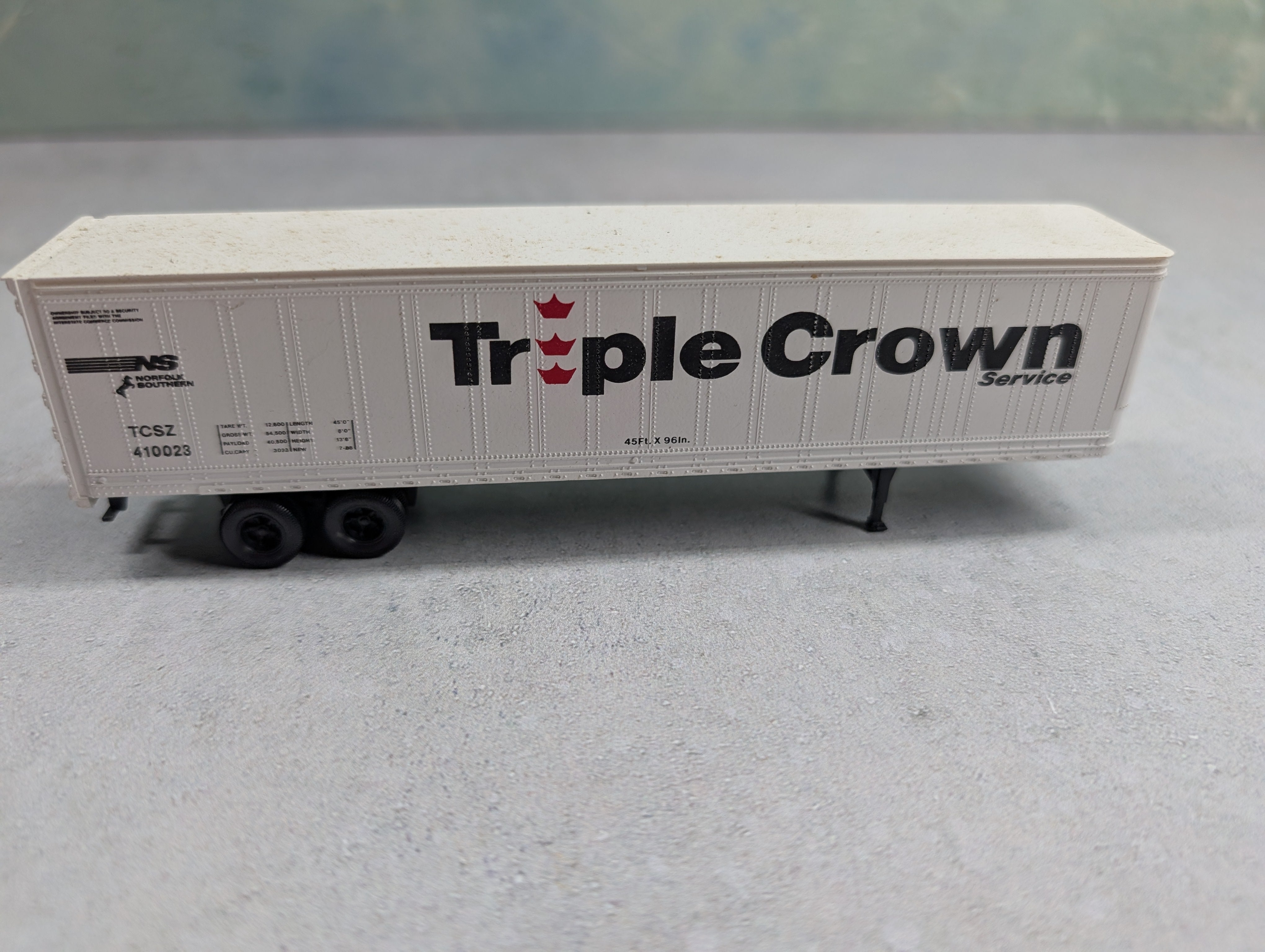 USED Athearn HO Scale 45' Piggyback Trailer Norfolk Southern TCSZ #410023 Triple Crown