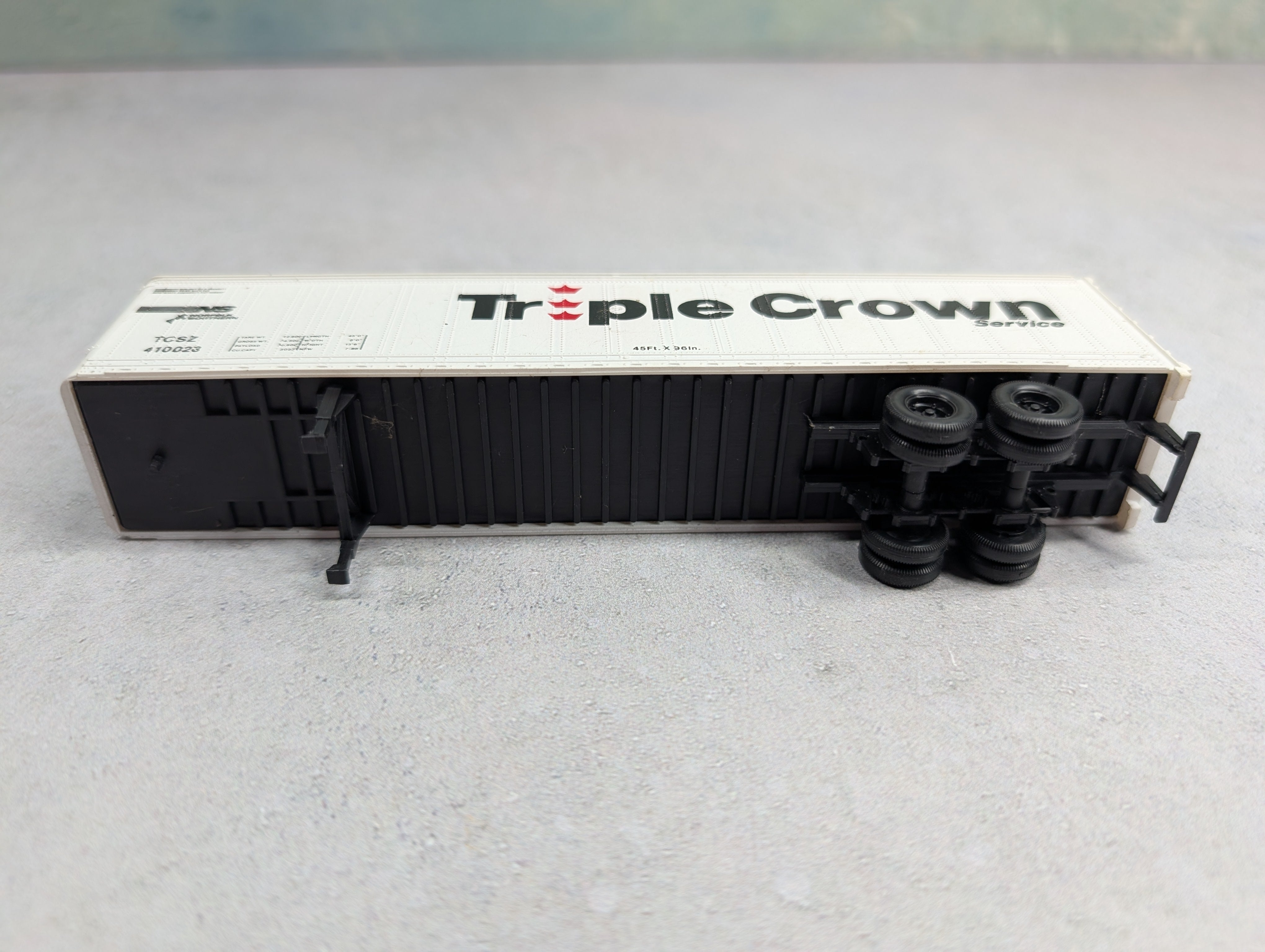 USED Athearn HO Scale 45' Piggyback Trailer Norfolk Southern TCSZ #410023 Triple Crown