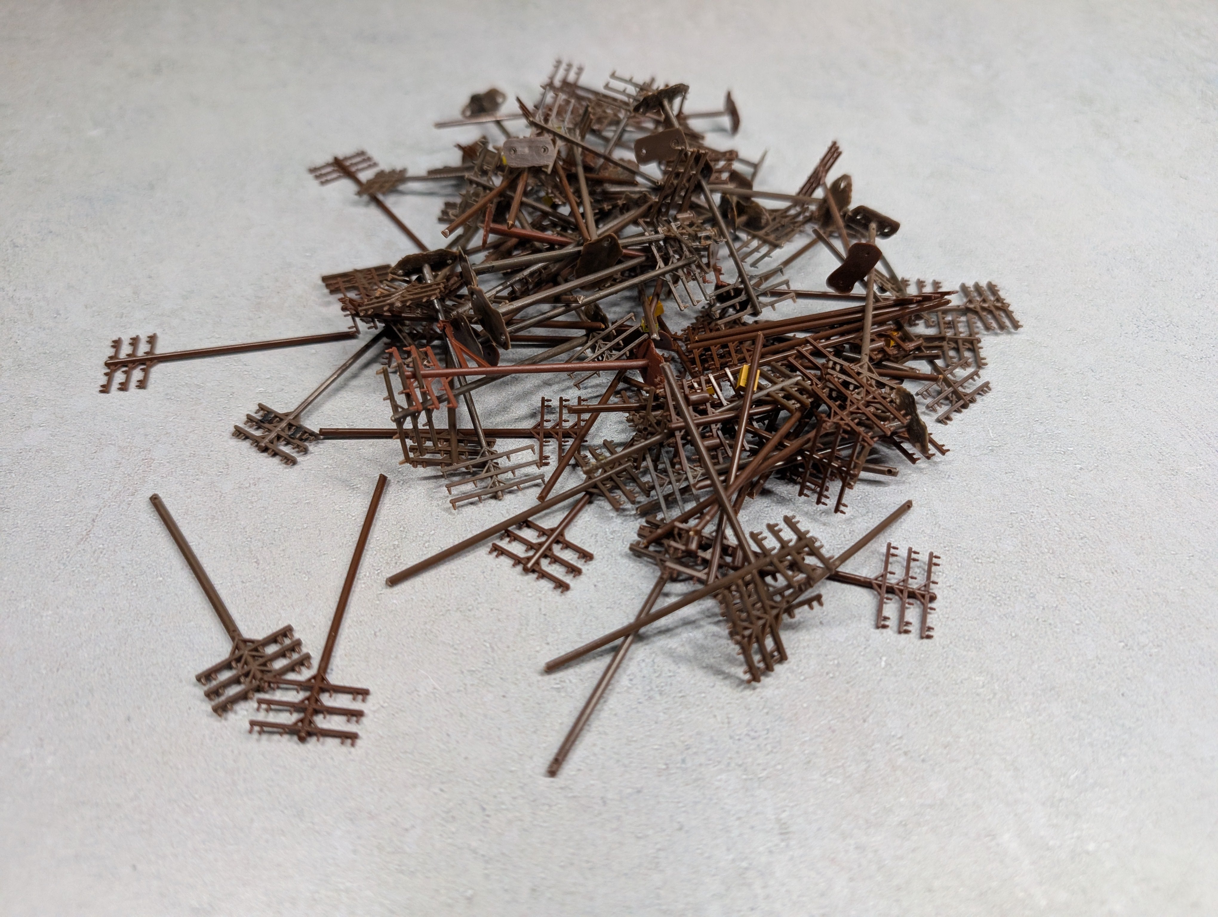 USED N Scale Large Lot of Telephone Poles (40+ pcs)