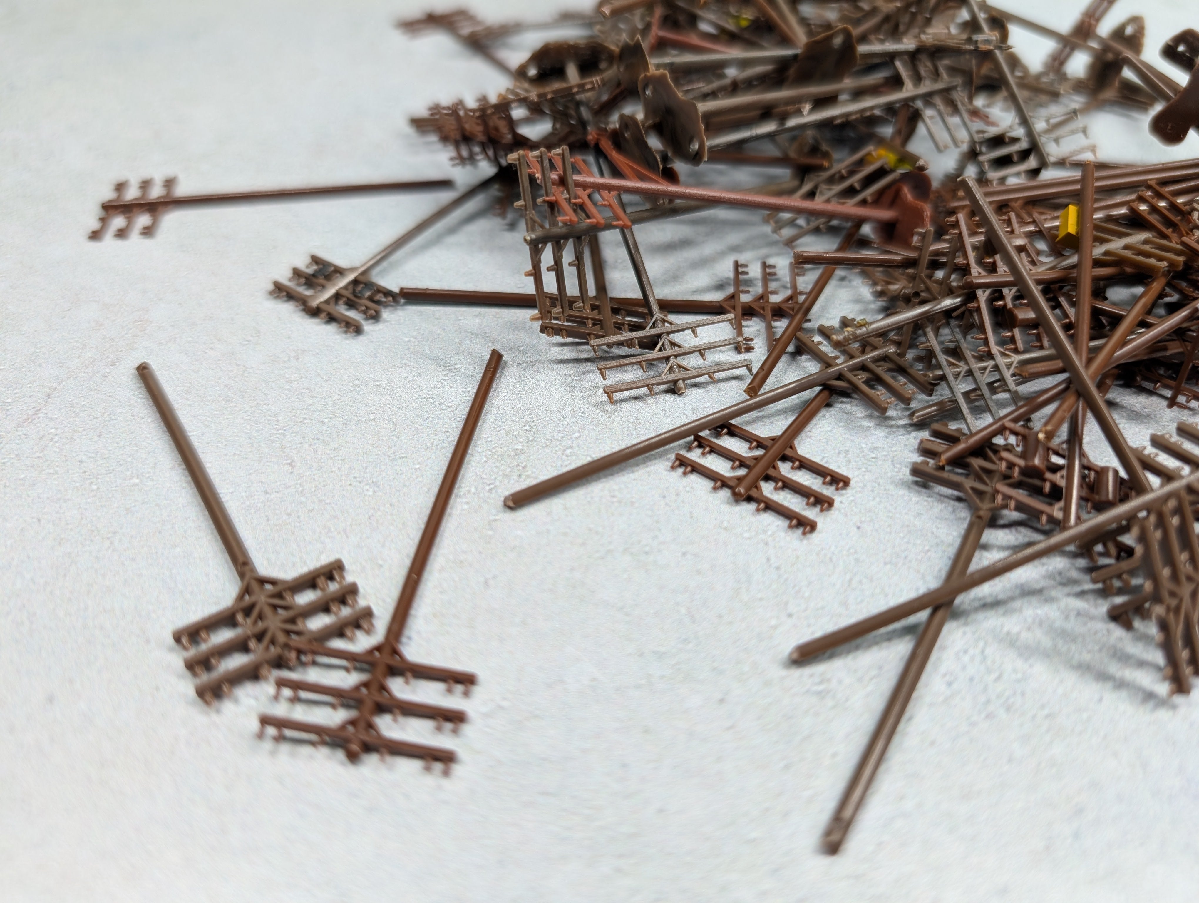 USED N Scale Large Lot of Telephone Poles (40+ pcs)
